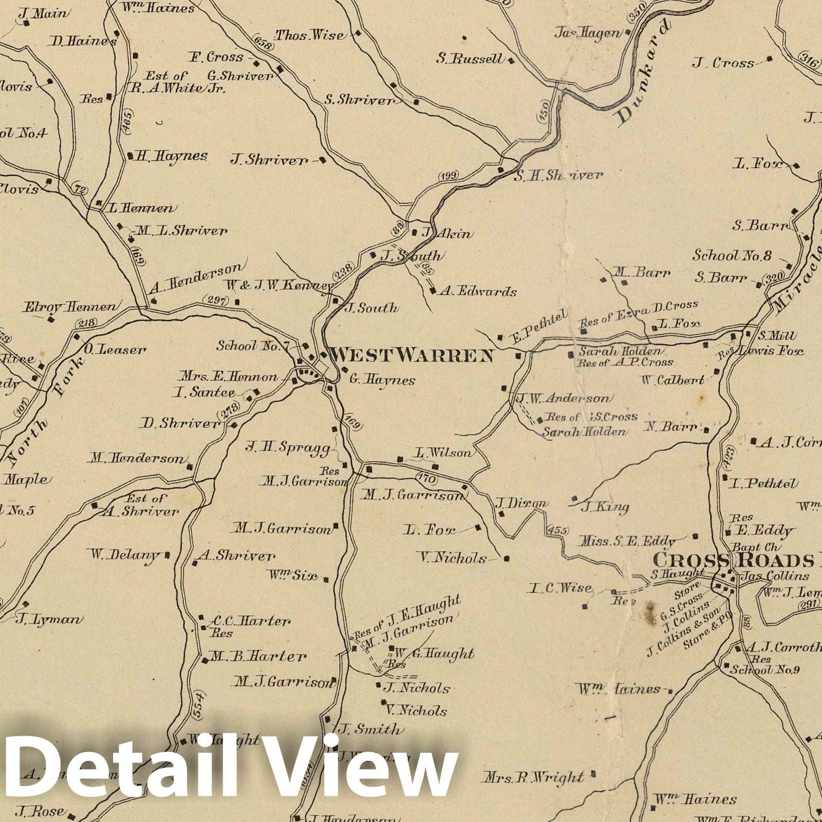 Battelle Magisterial District, Monongalia County, West Virginia - 1886 Property Map