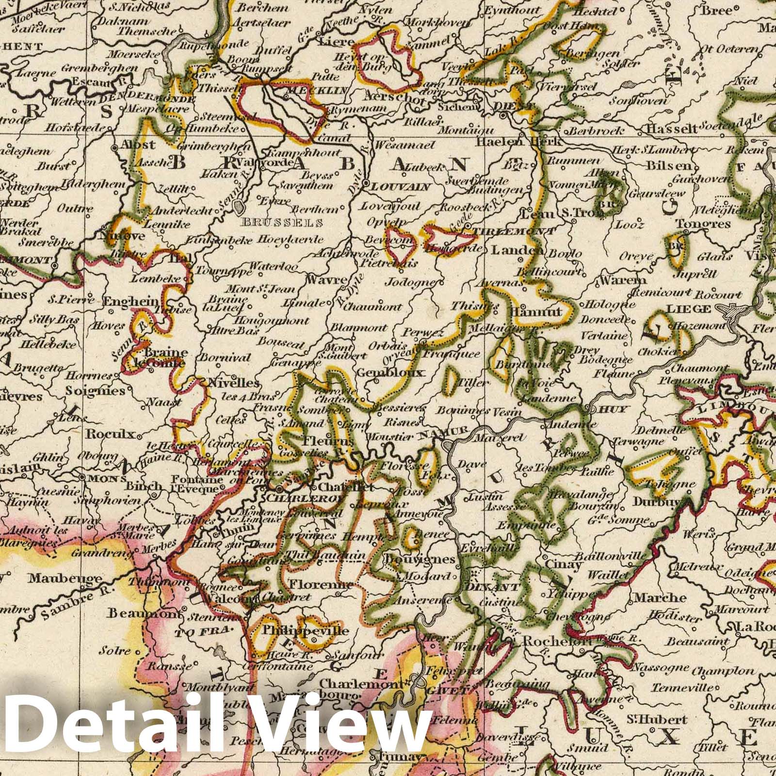 Netherlands - River Map, 1817 - Arrowsmith Atlas Print
