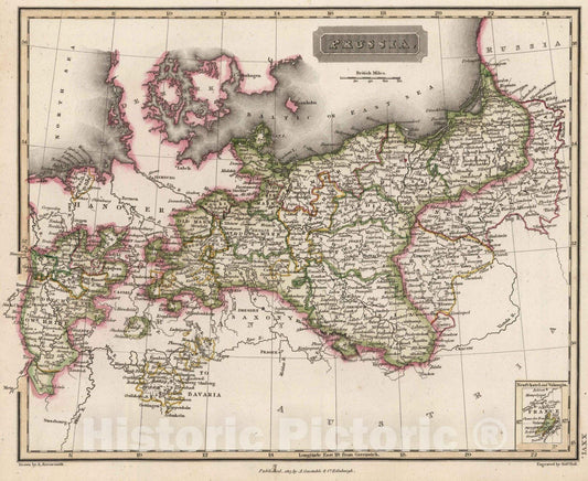 Historic Map : 1817 Prussia - Vintage Wall Art