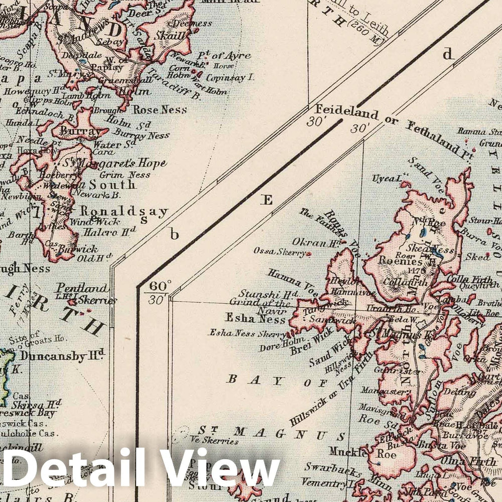 Historic Map : 1906 Scotland (Section 6). - Vintage Wall Art