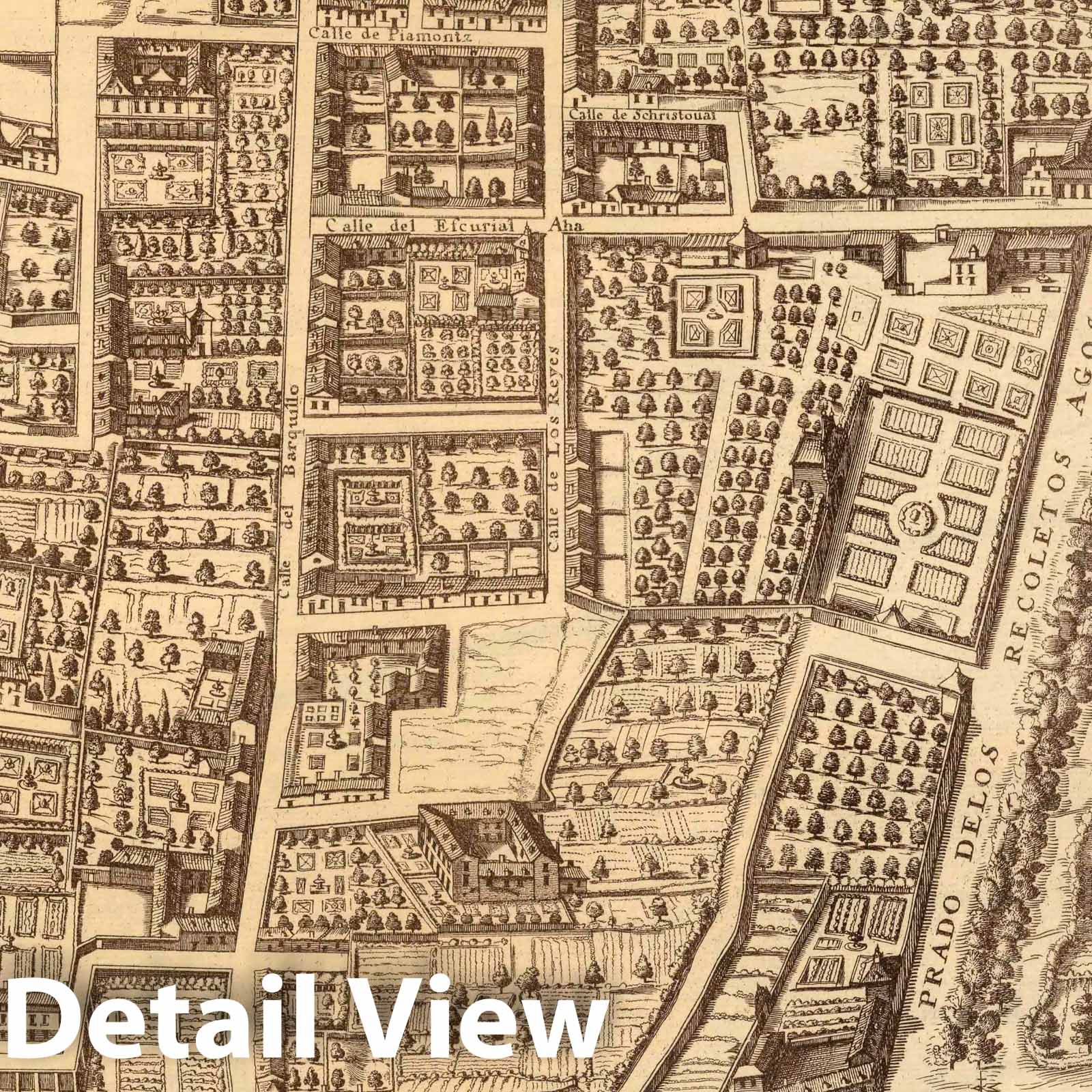 Madrid, Spain 1656 - Historical City Plan Map Print