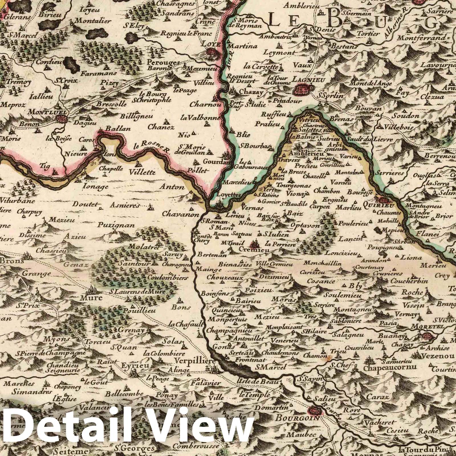 Savoy and Piedmont, France - 1706 Historical Map Print