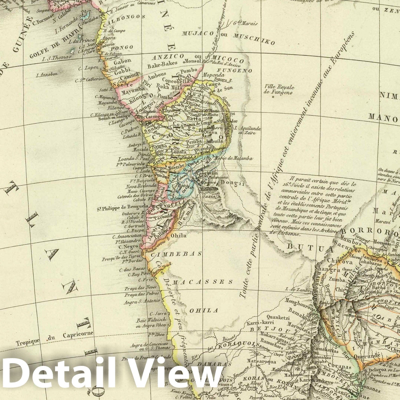 Southern Africa, 1826 - Historical Map Print