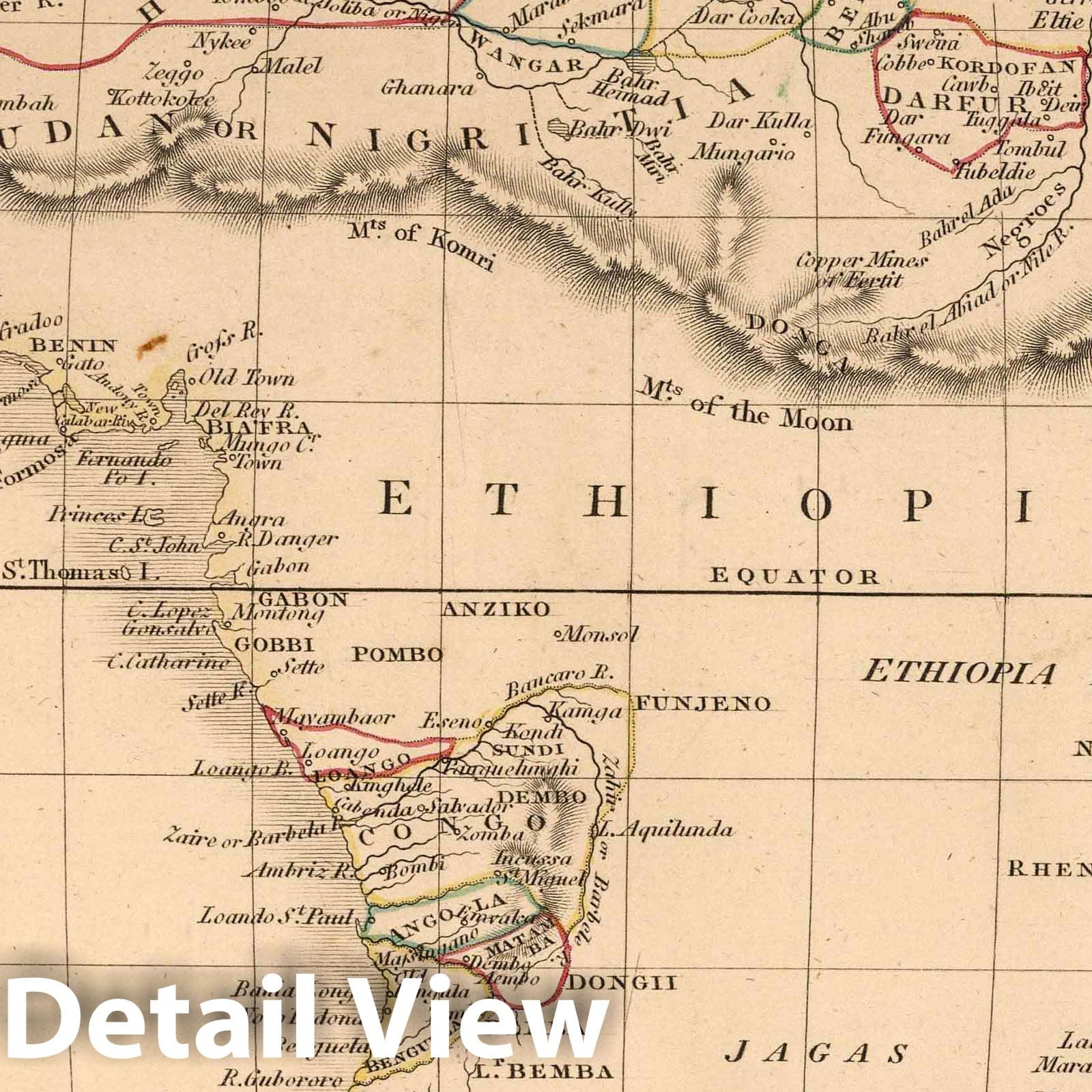 Africa, 1808 - Historical Map Print from Smith's Atlas