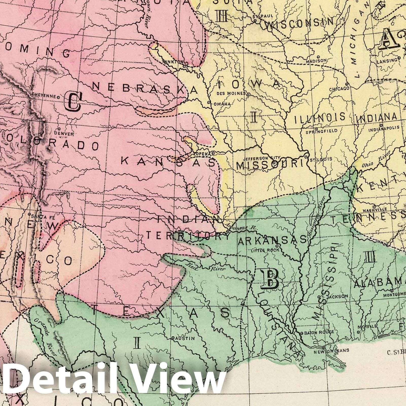 United States - Zoological Divisions, 1874 - Historical Map Print