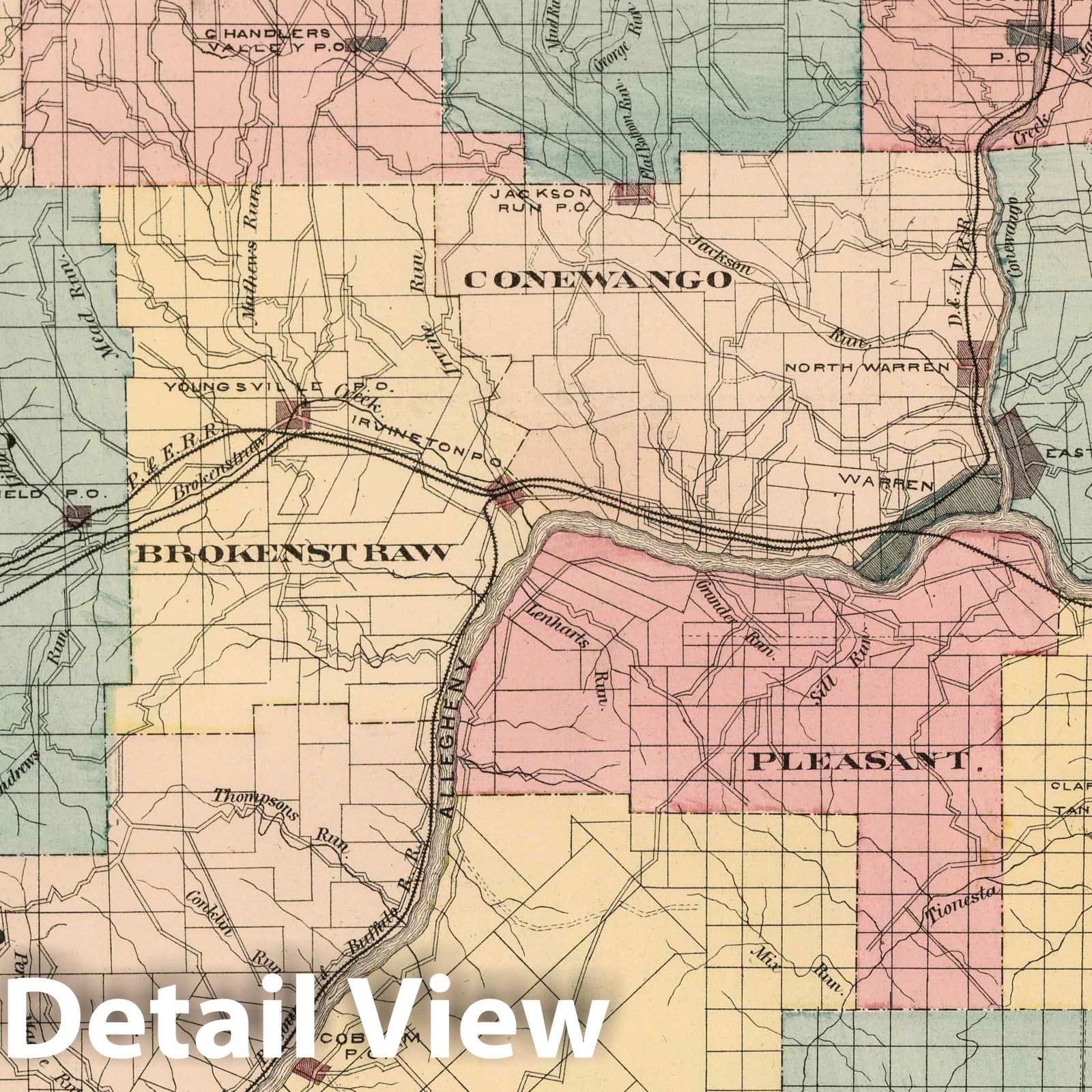 Warren County, Pennsylvania 1878 Historical Map Print
