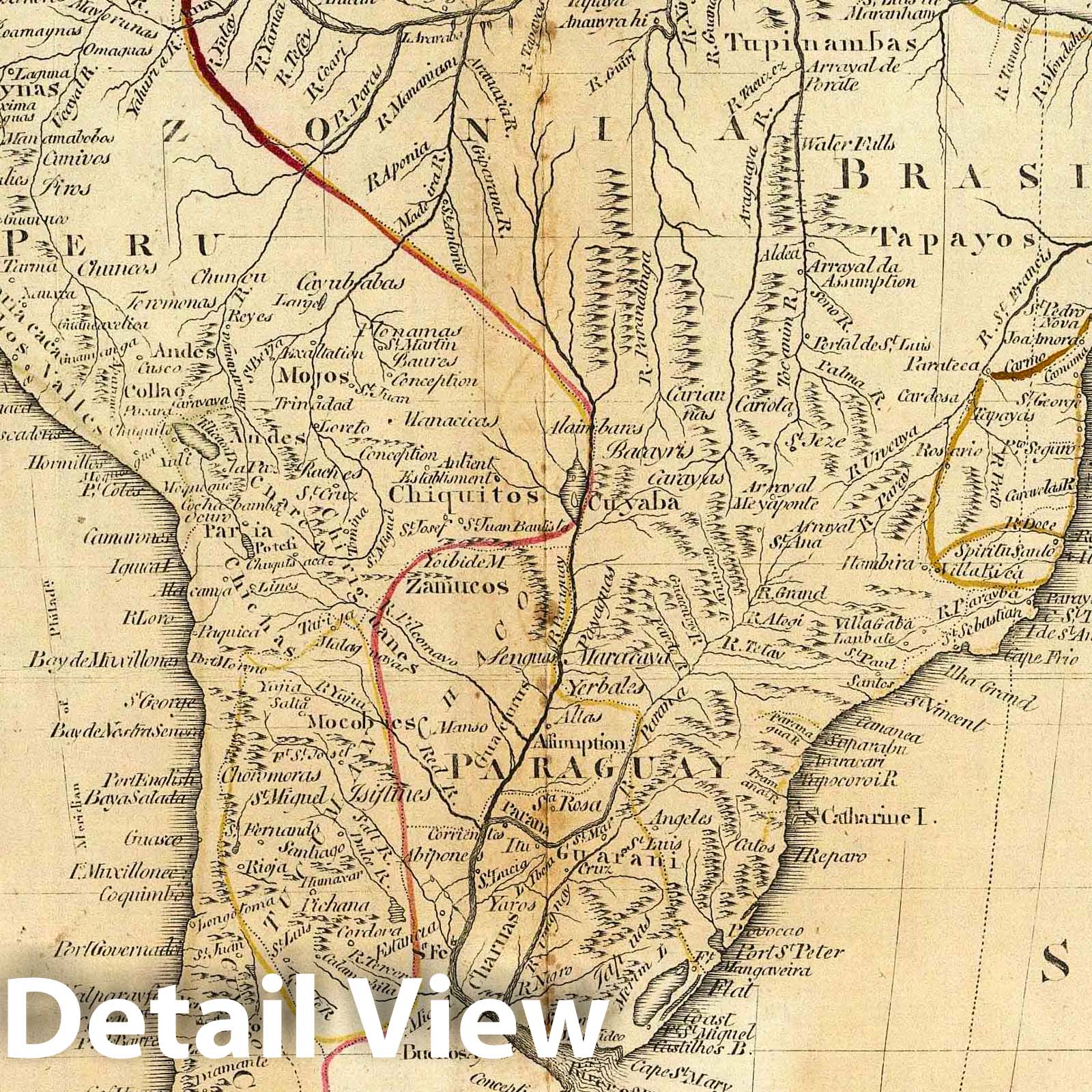 South America - Nautical Chart, 1795 - Historical Map Print