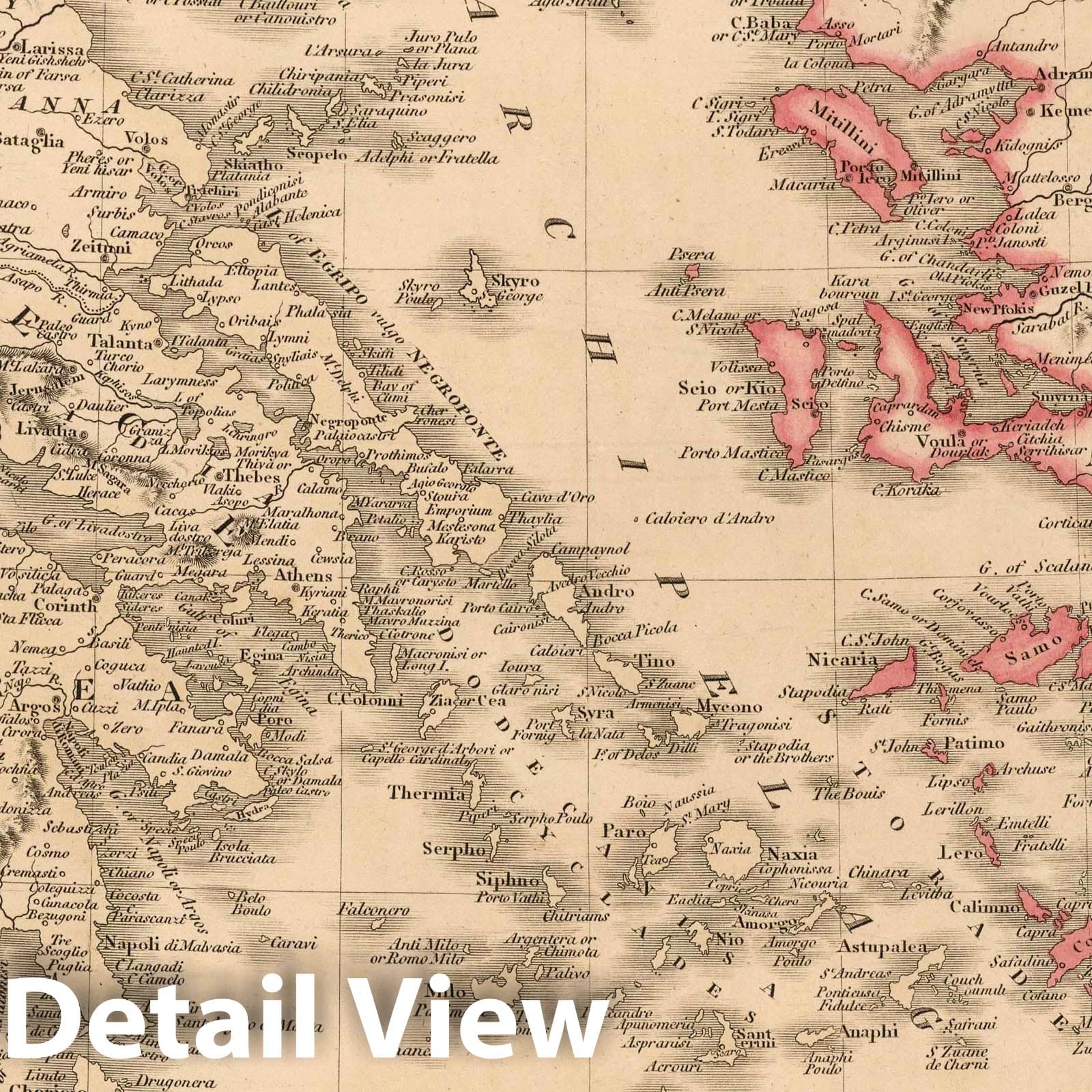 Greece, 1808 - Historical Map Print from Smith's New General Atlas