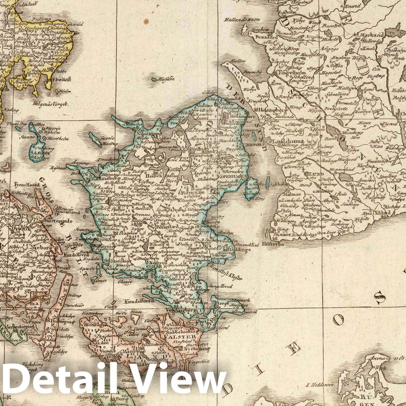 Denmark and Iceland, 1819 - Historical Map Print