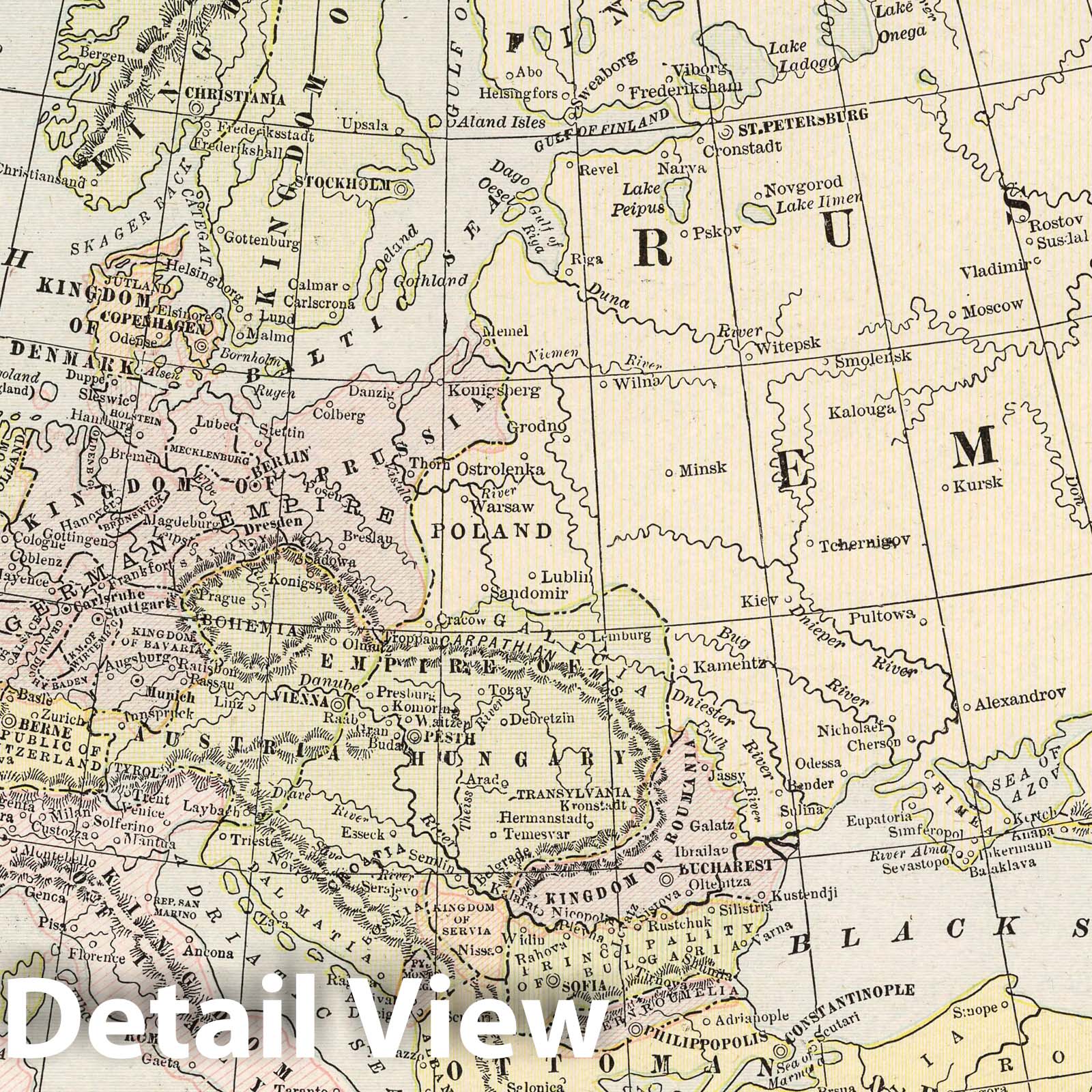 Europe since Treaty of Berlin, 1901 - Historical Map Print
