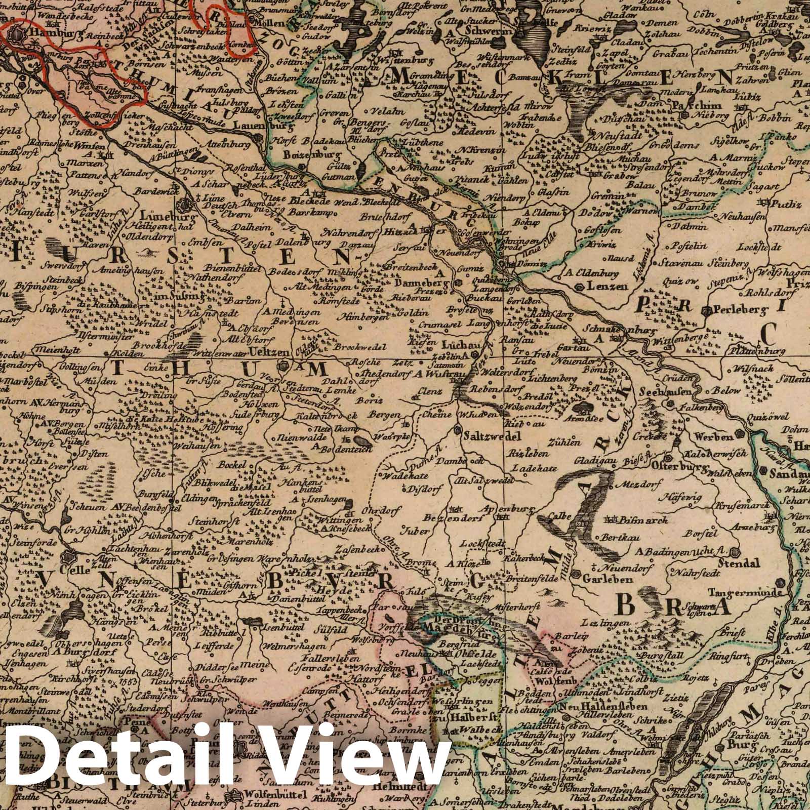 Lower Saxony, 1784 - Historical Map Print