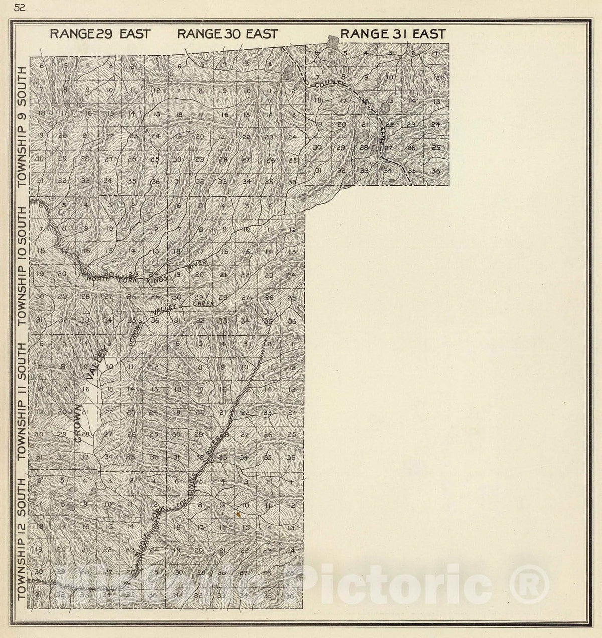 Historic Map : 1891 R.29-31E T.9-10S. - Vintage Wall Art