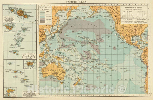 Historic Map : 1895 Pacific. - Vintage Wall Art