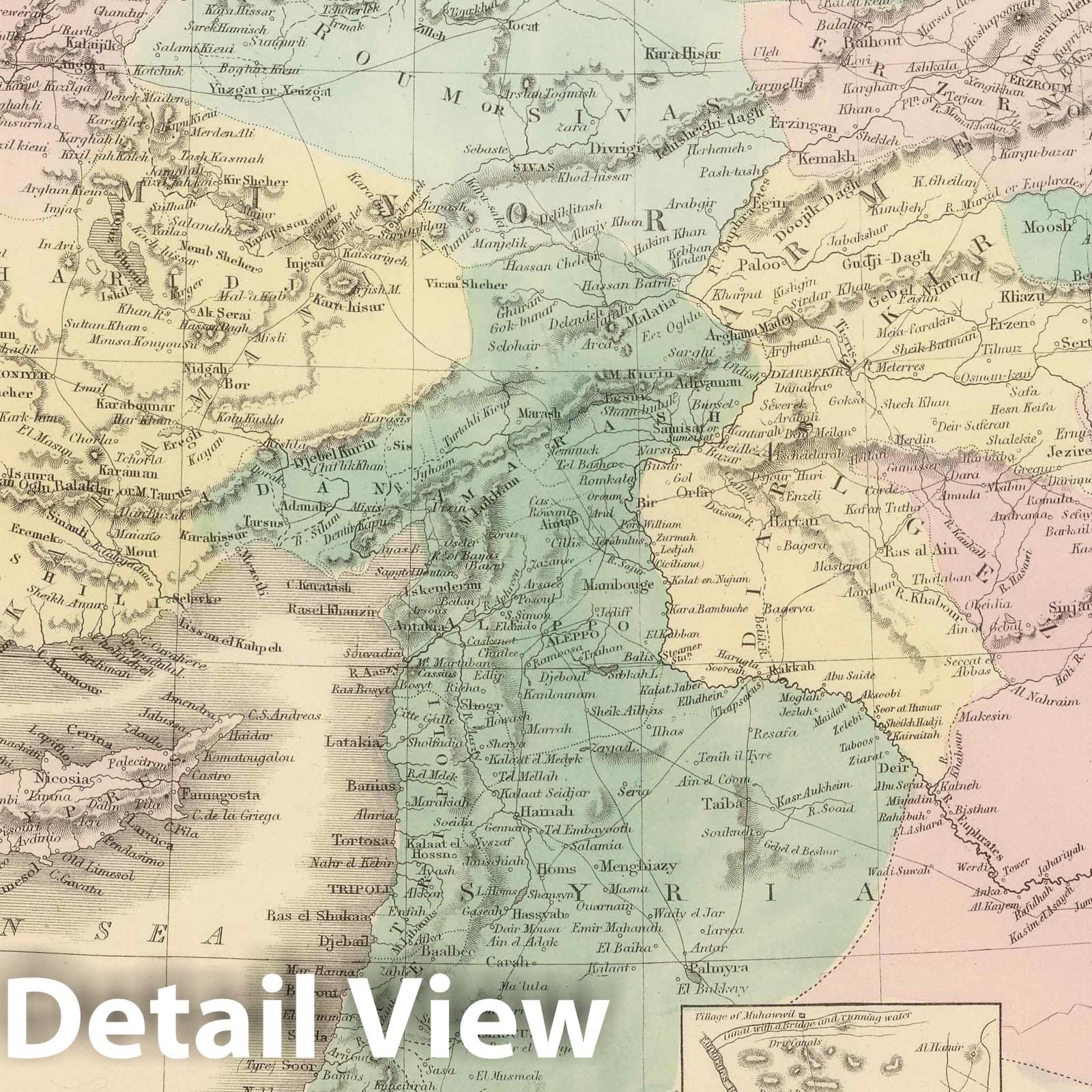 Turkey in Asia, 1854 - Historical Map Print