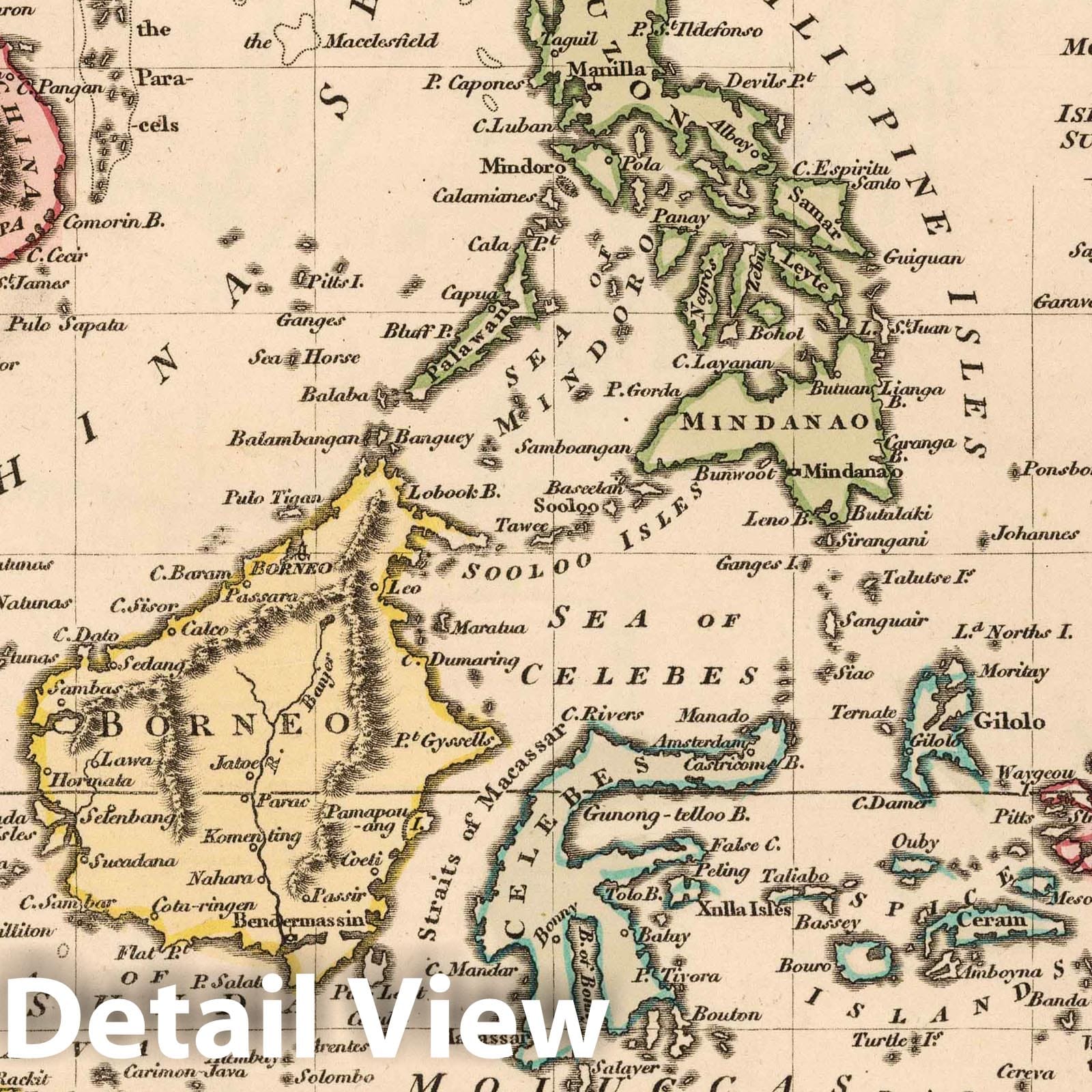 East Indies, 1806 - Historical Map Print from Wilkinson's Atlas
