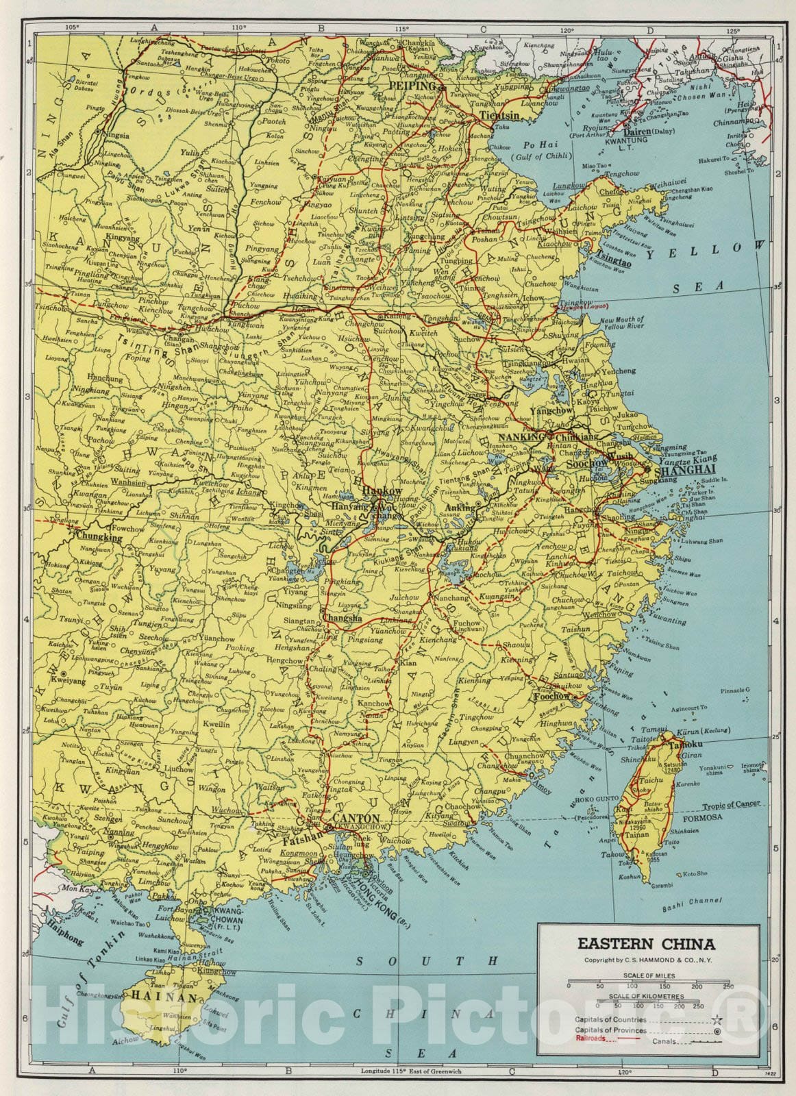 Historic Map : 1948 Eastern China. - Vintage Wall Art