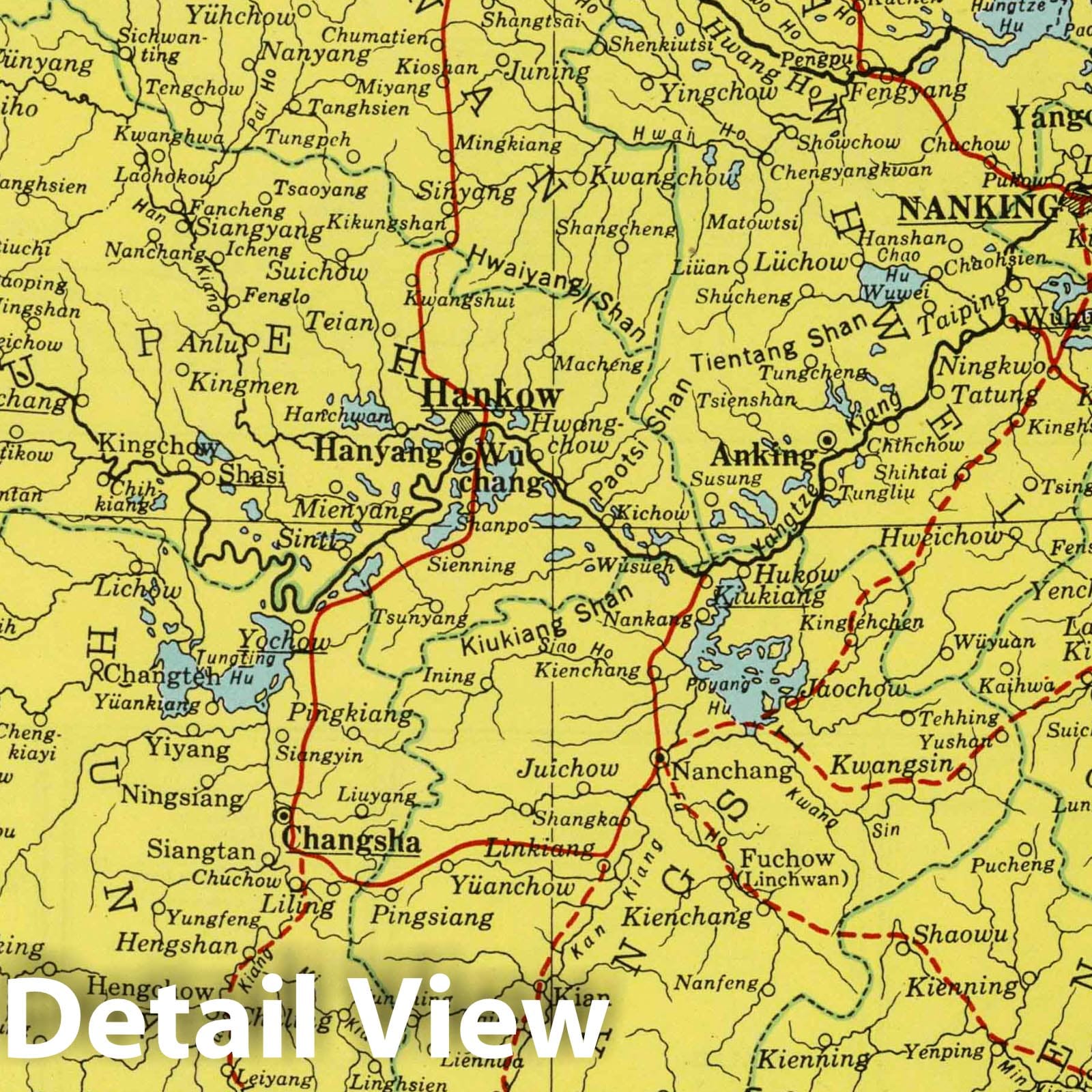 Eastern China - Physical Map, 1948 - Hammond's New World Atlas