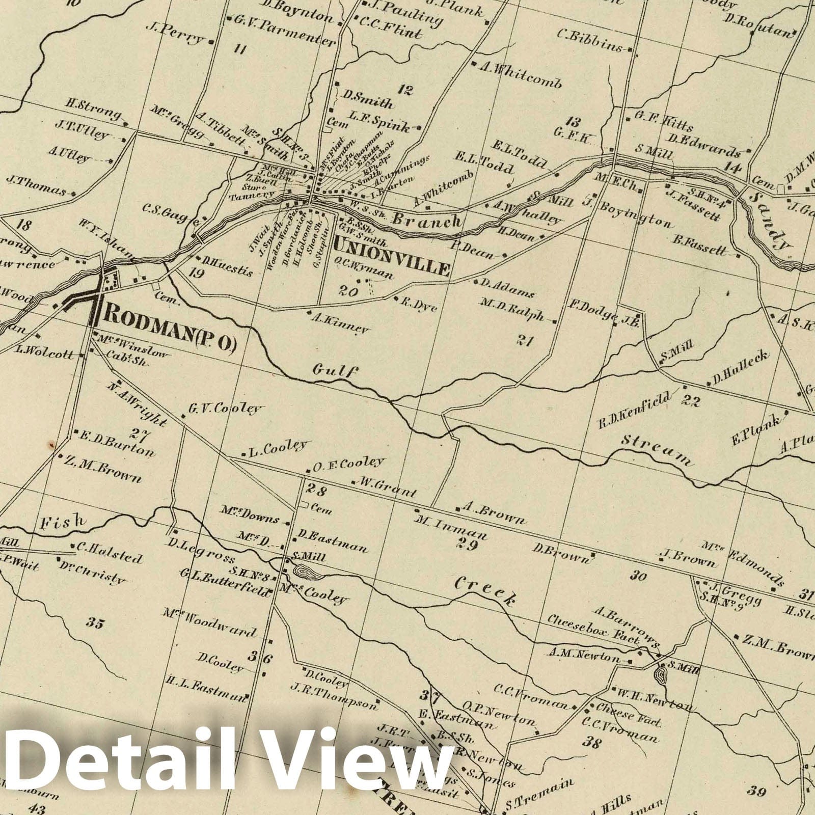 Rodman Township, Jefferson County, New York - Property Map, 1864