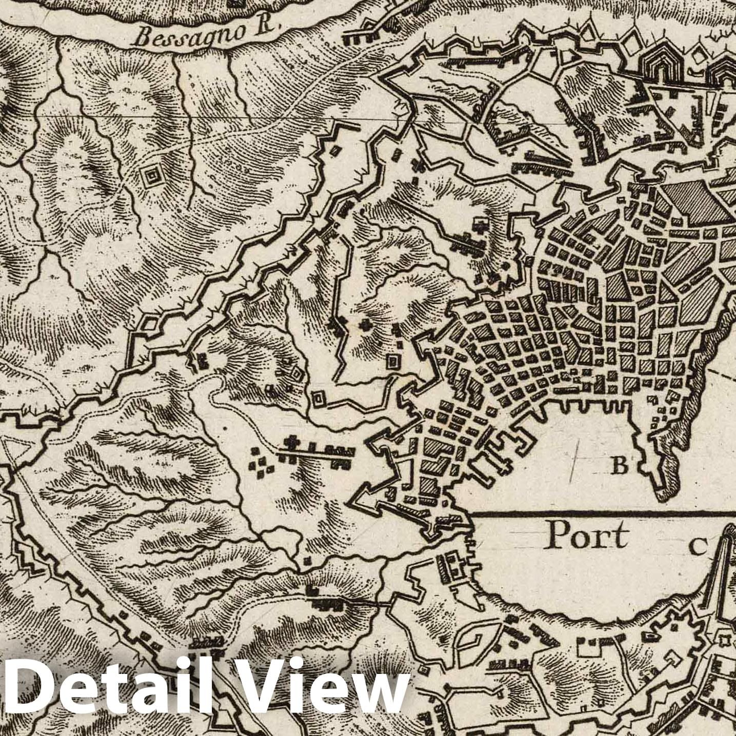 Genoa, Italy - Nautical Chart, 1764 - Historical Map Print