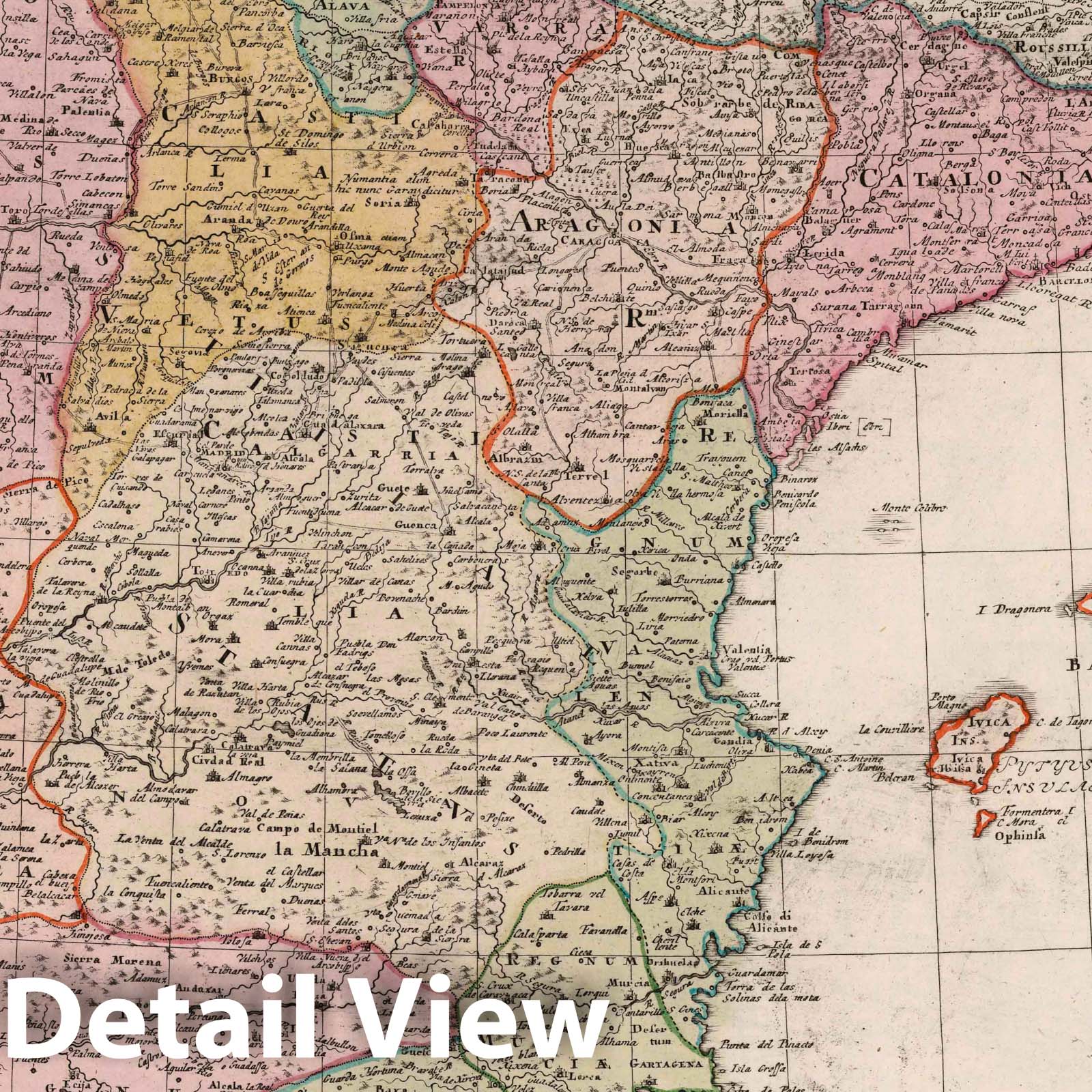 Spain and Portugal, 1788 - Historical Map Print