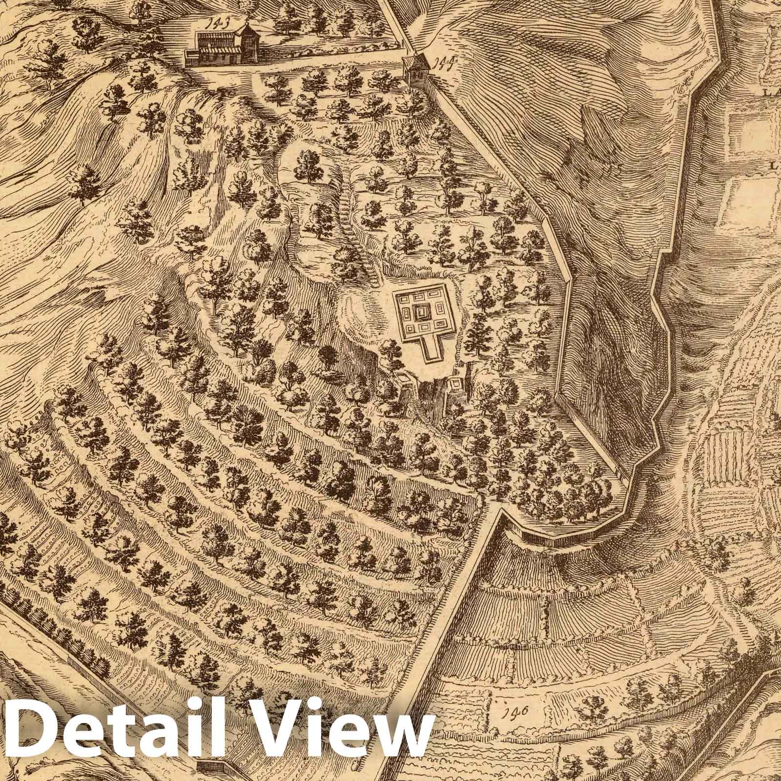 Madrid, Spain 1656 - Historical City Plan Map Print