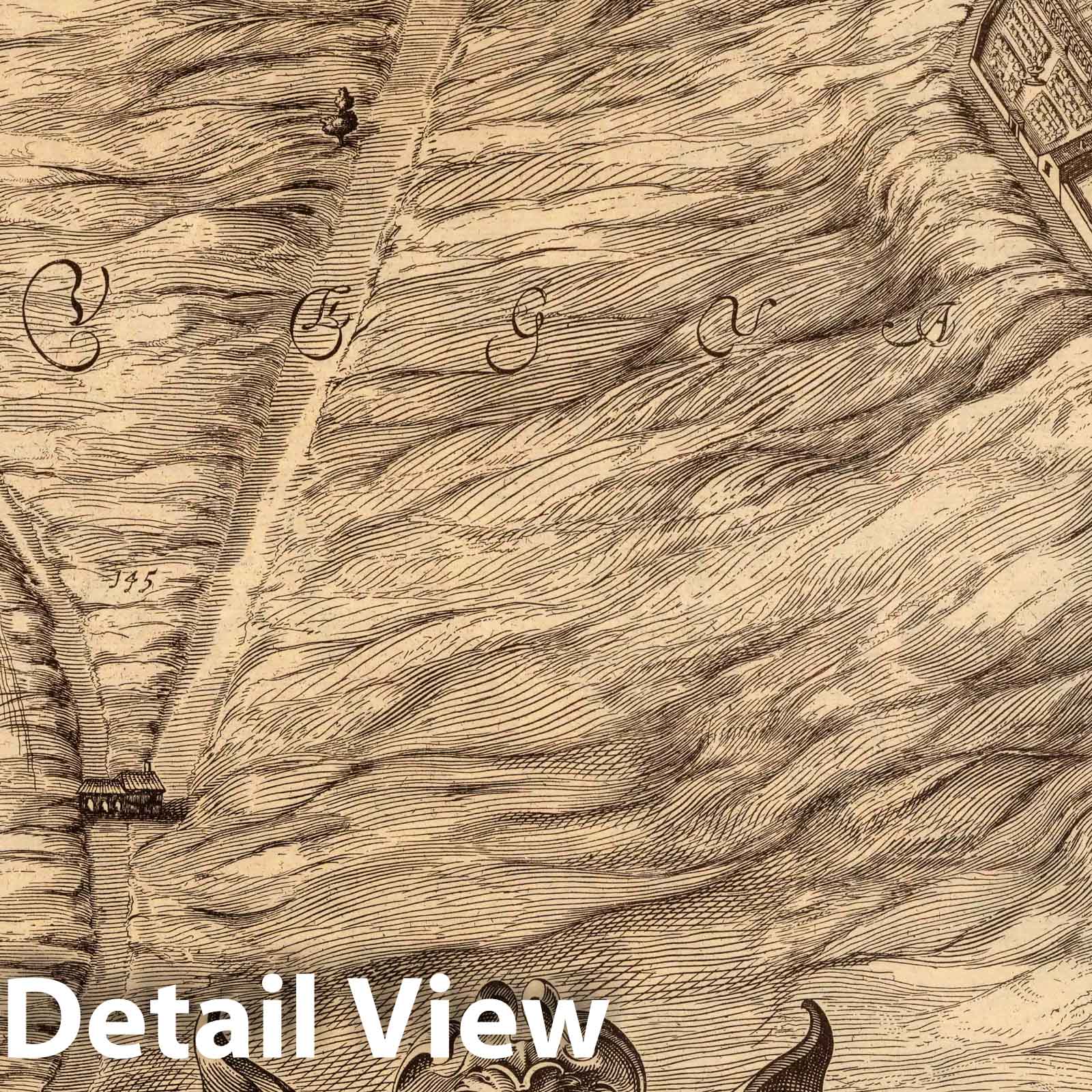 Madrid 1656 Topographic Map Print by Pedro Teixeira