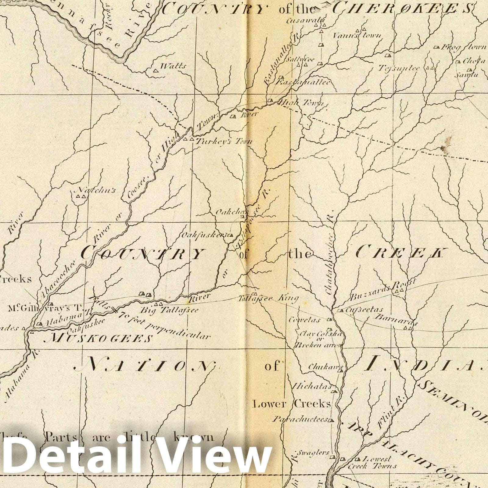 Historic Map : 1796 Georgia. - Vintage Wall Art