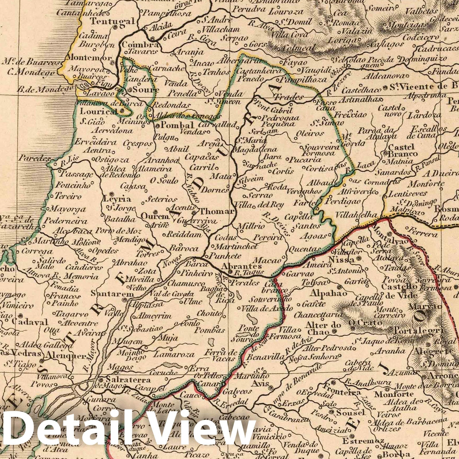 Portugal, 1808 - Historical Map Print from Smith's New General Atlas