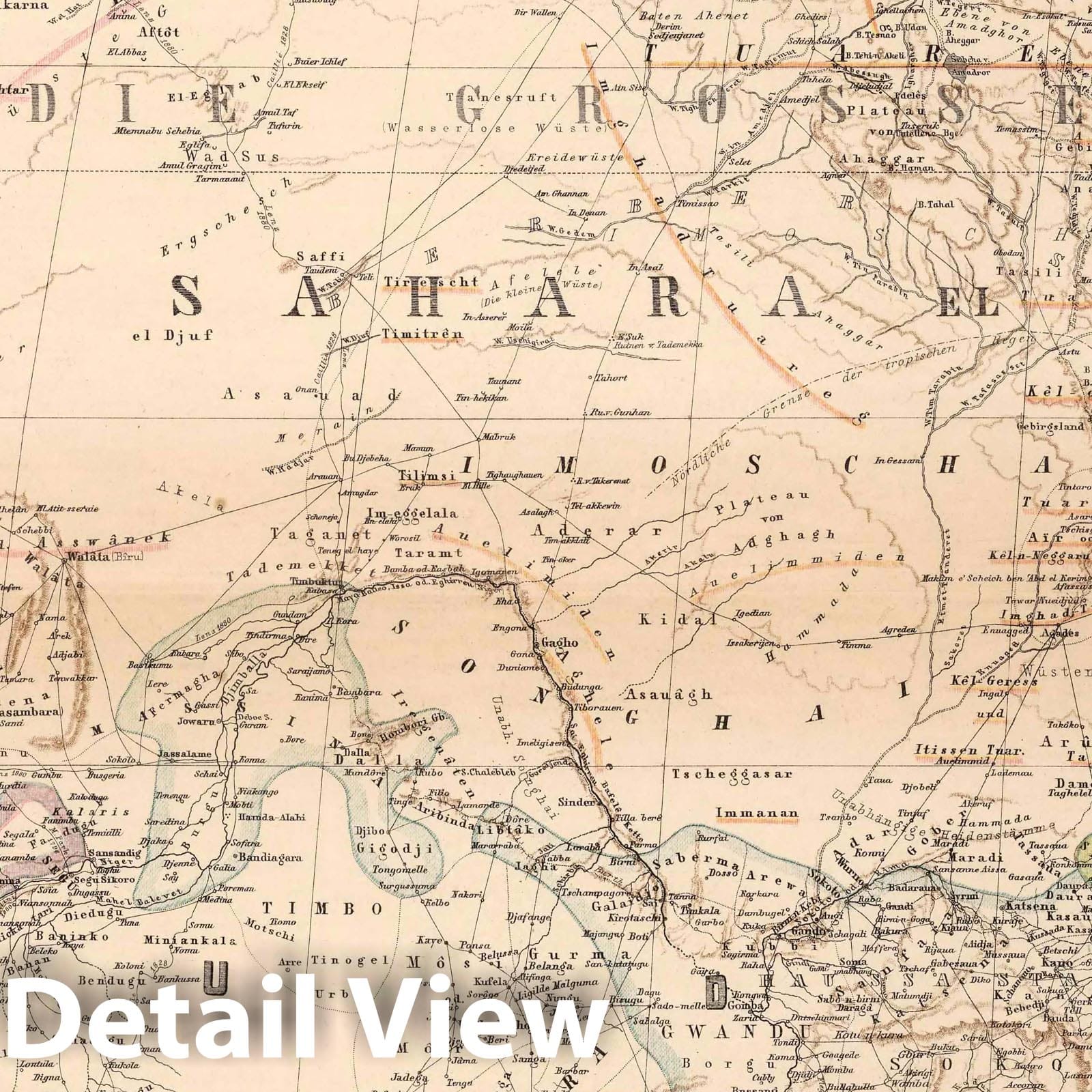 Northwest Africa, 1886 - Historical Map Print