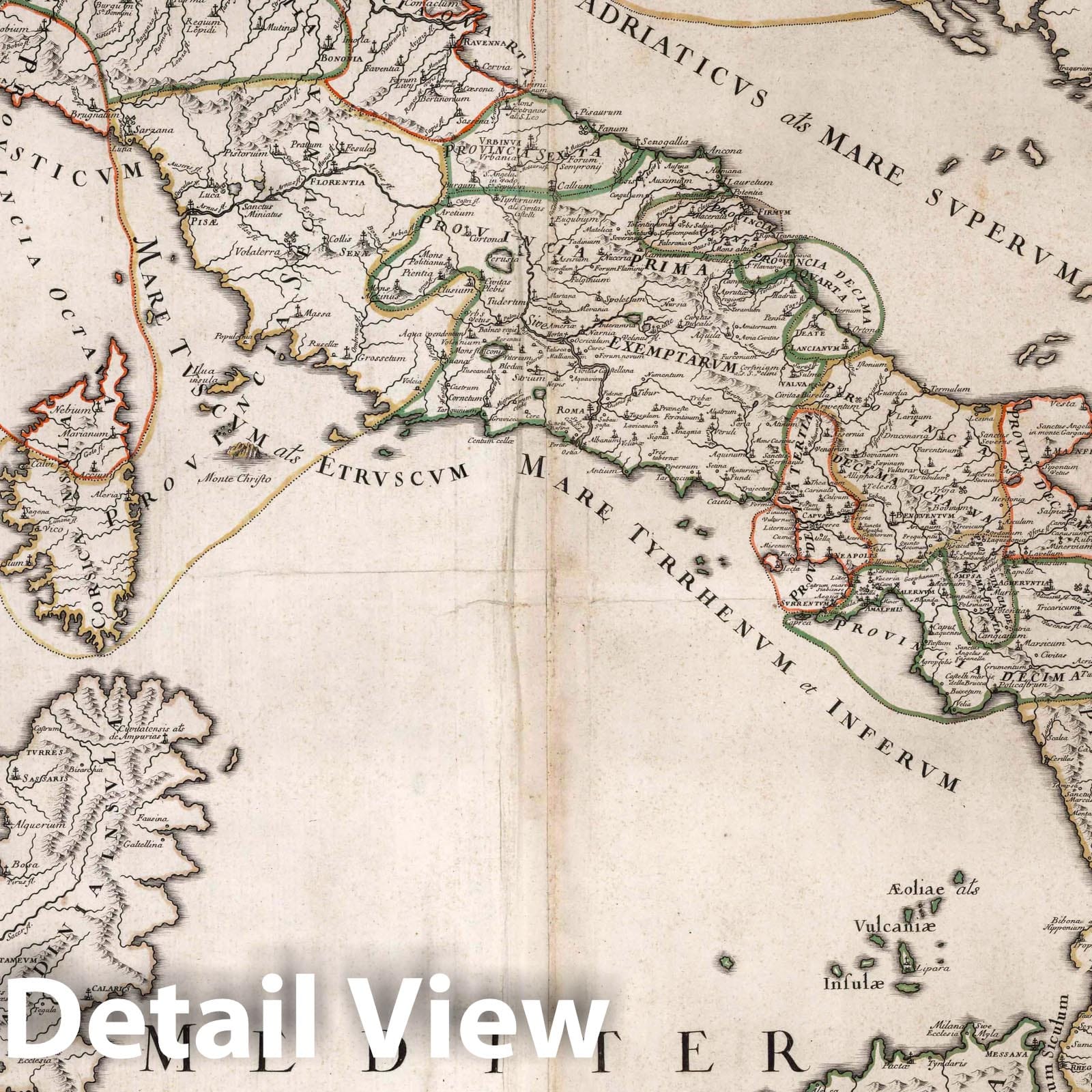 Italy - Ecclesiastical Divisions, 1691 - Historical Map Print