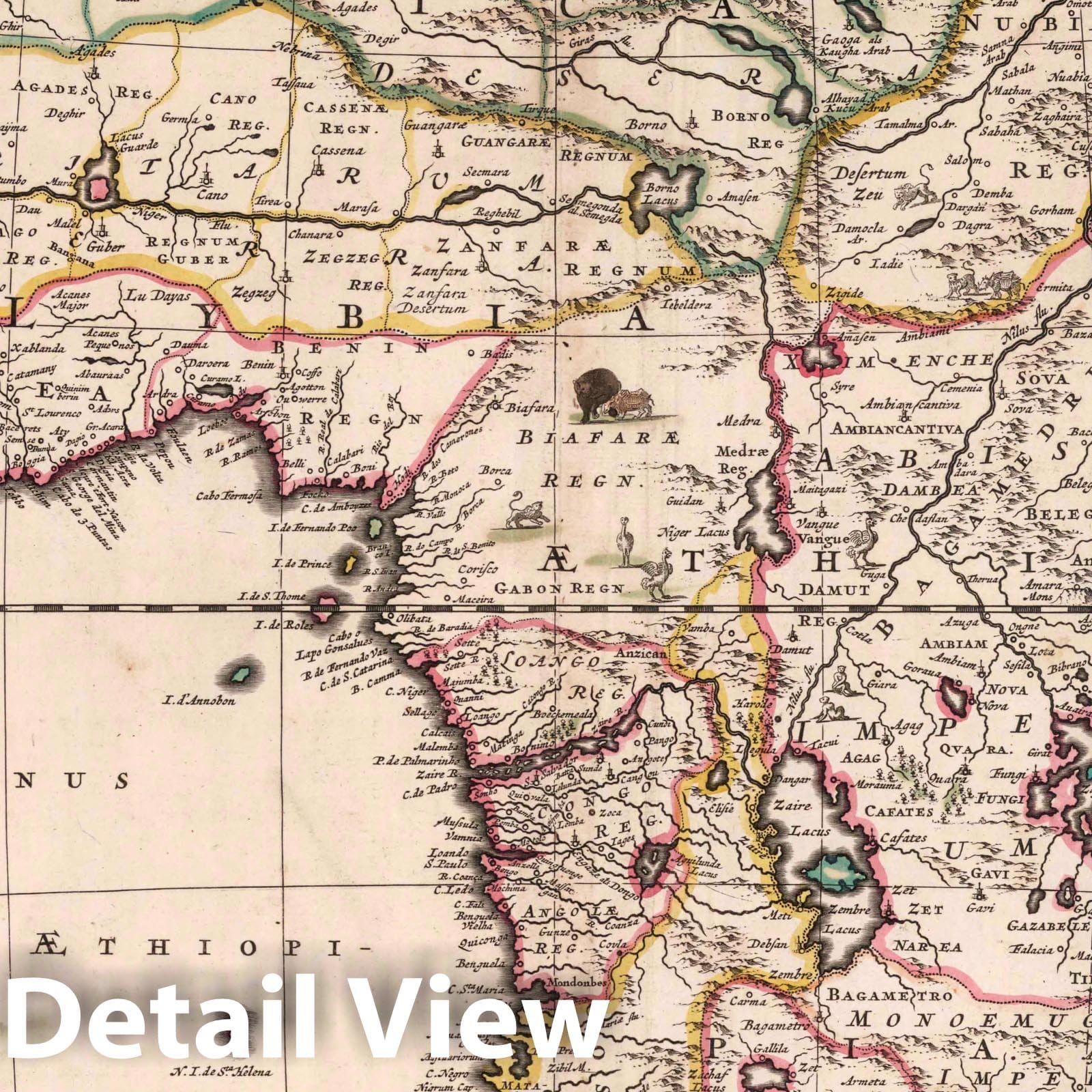 Totius Africae Accuratissima Tabula, 1682 - Historical Africa Map Print