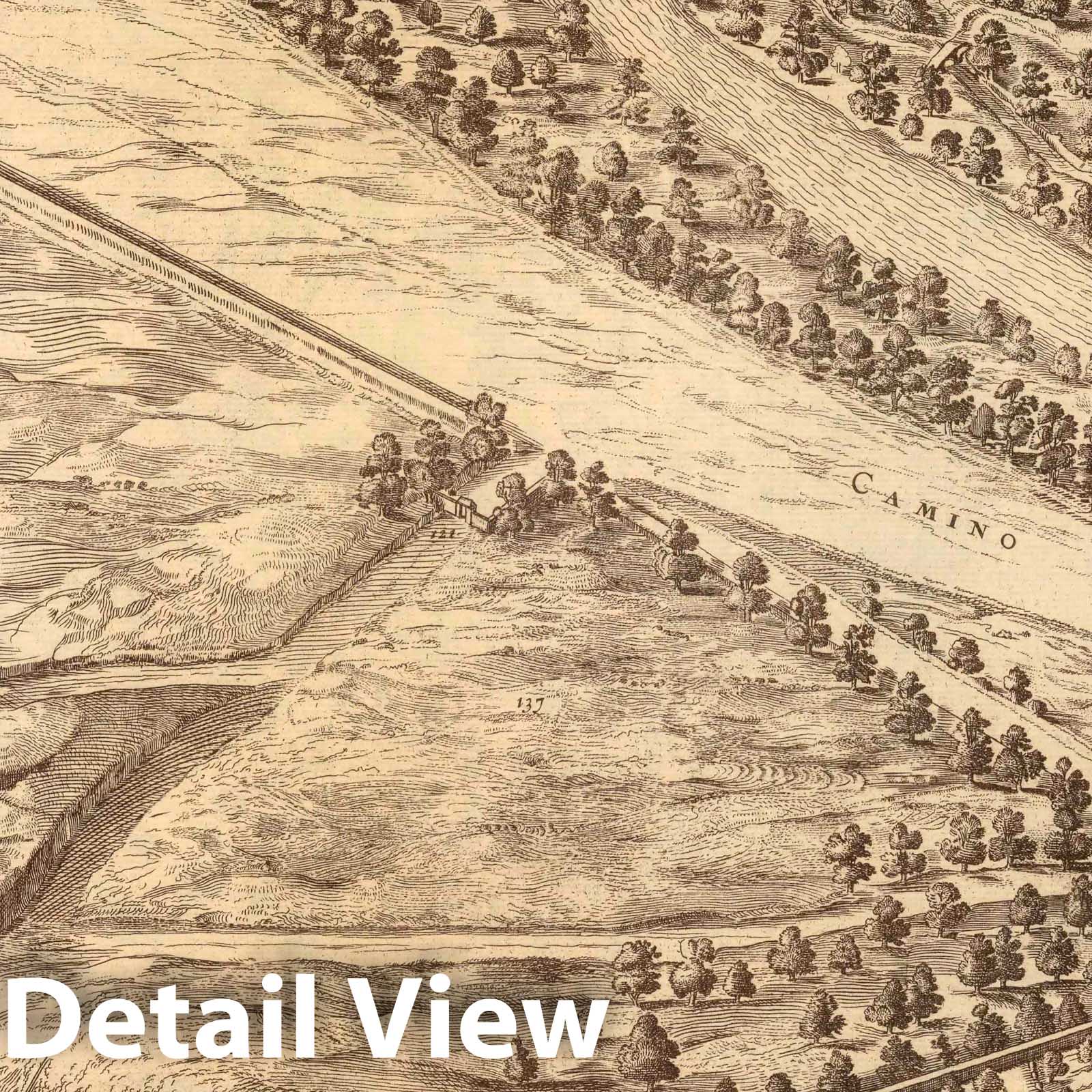 Madrid 1656 - Historical City Plan by Pedro Teixeira - Map Print