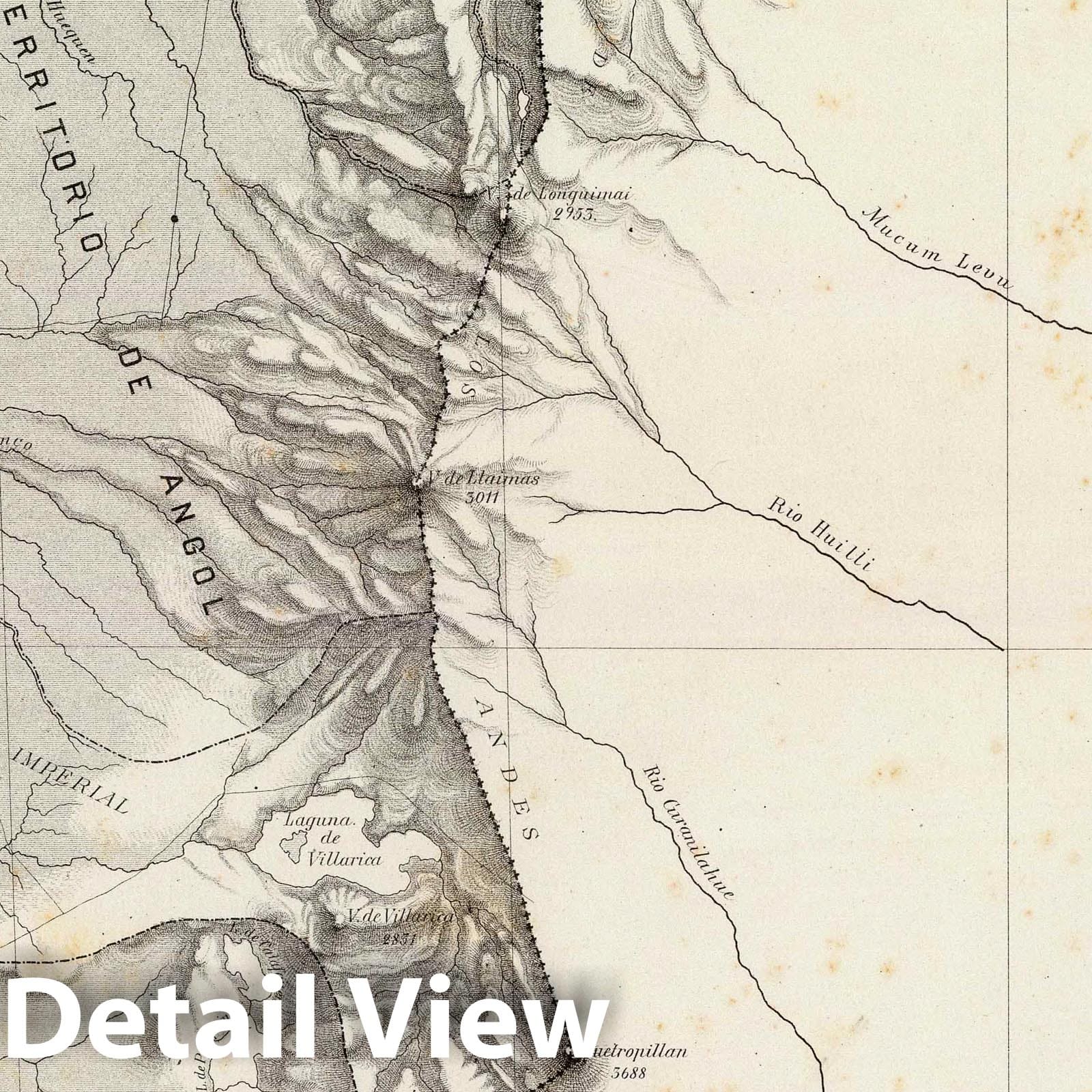 Chile - Plate No. 7, 1884 Historical Map Print