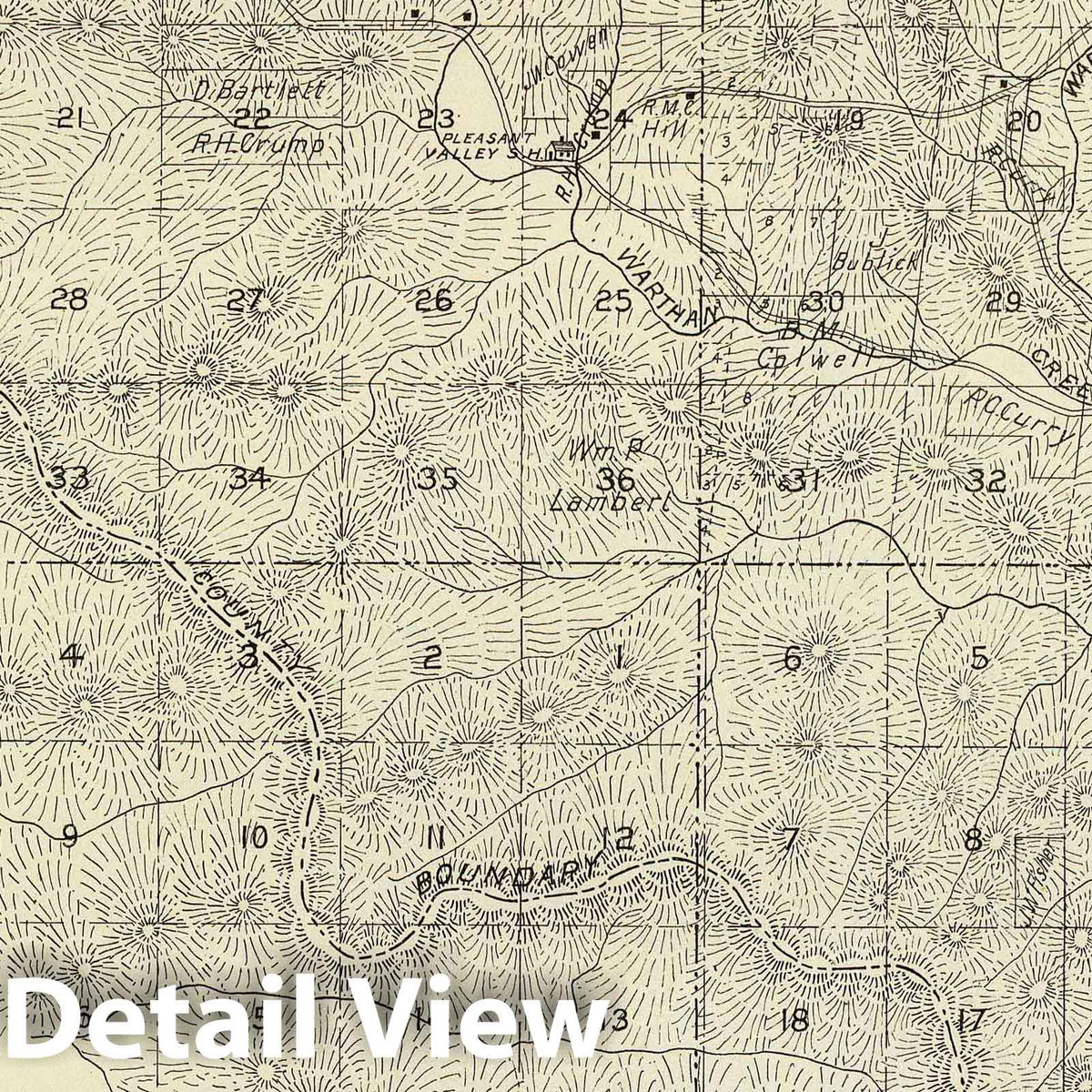 Fresno County, California - Survey Map, 1891 - Historical Cadastral Print