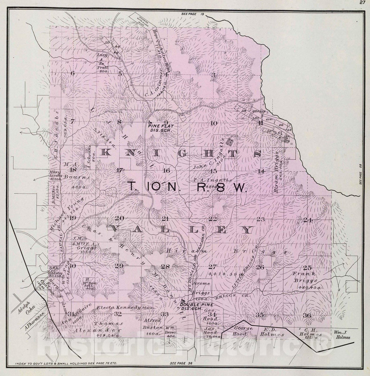 Historic Map : 1898 10 N, 8 W. - Vintage Wall Art