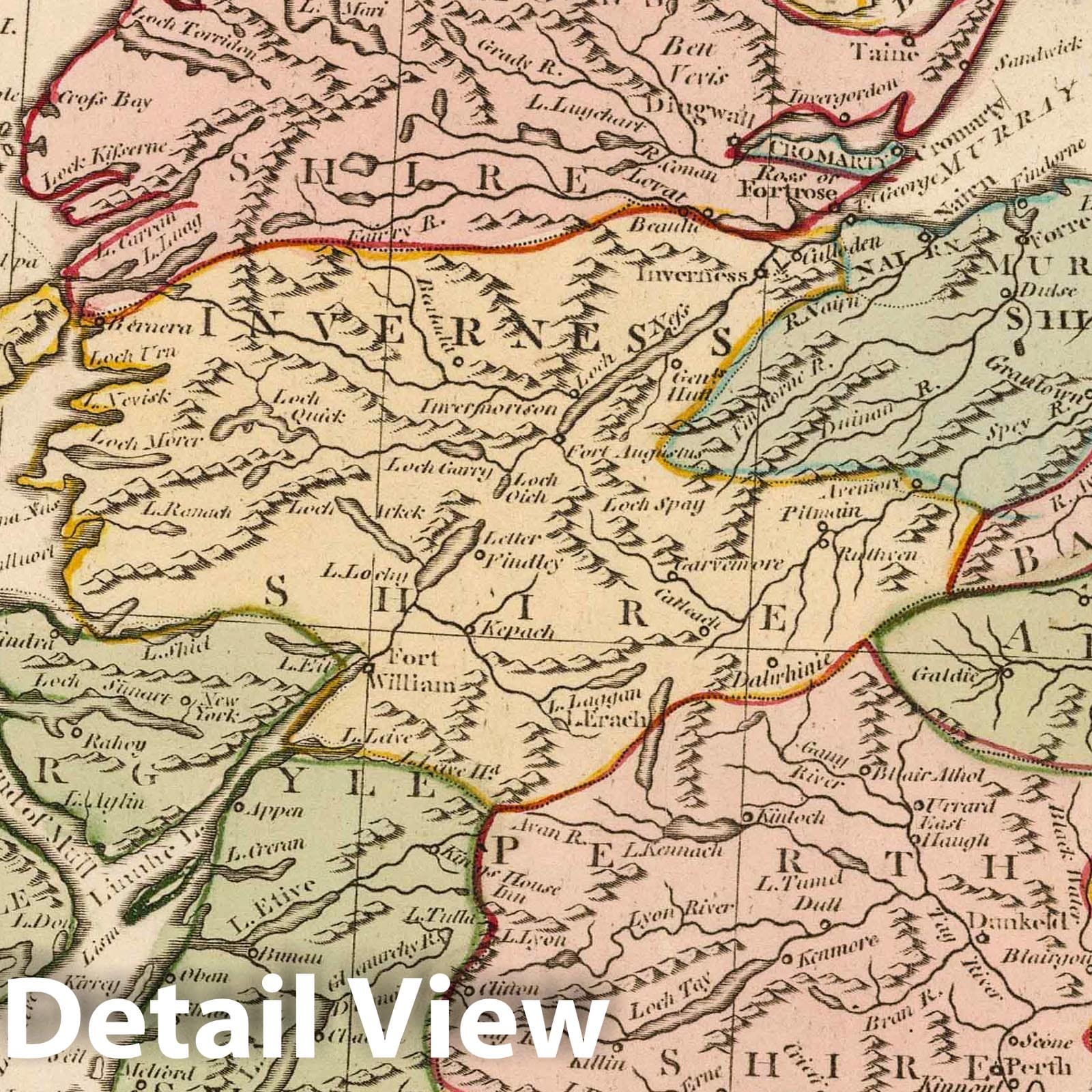 A New and Accurate Map of Scotland, 1794 - Historical Map Reproduction