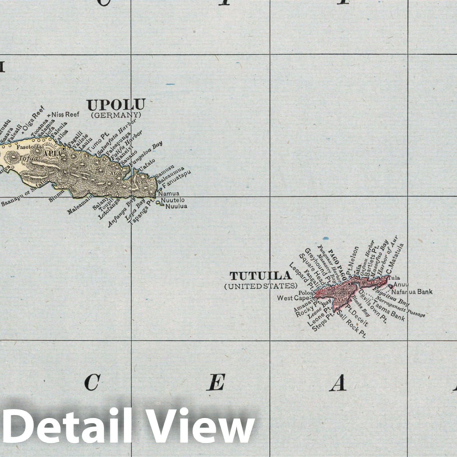 Samoa, 1901 - Historical Map Print
