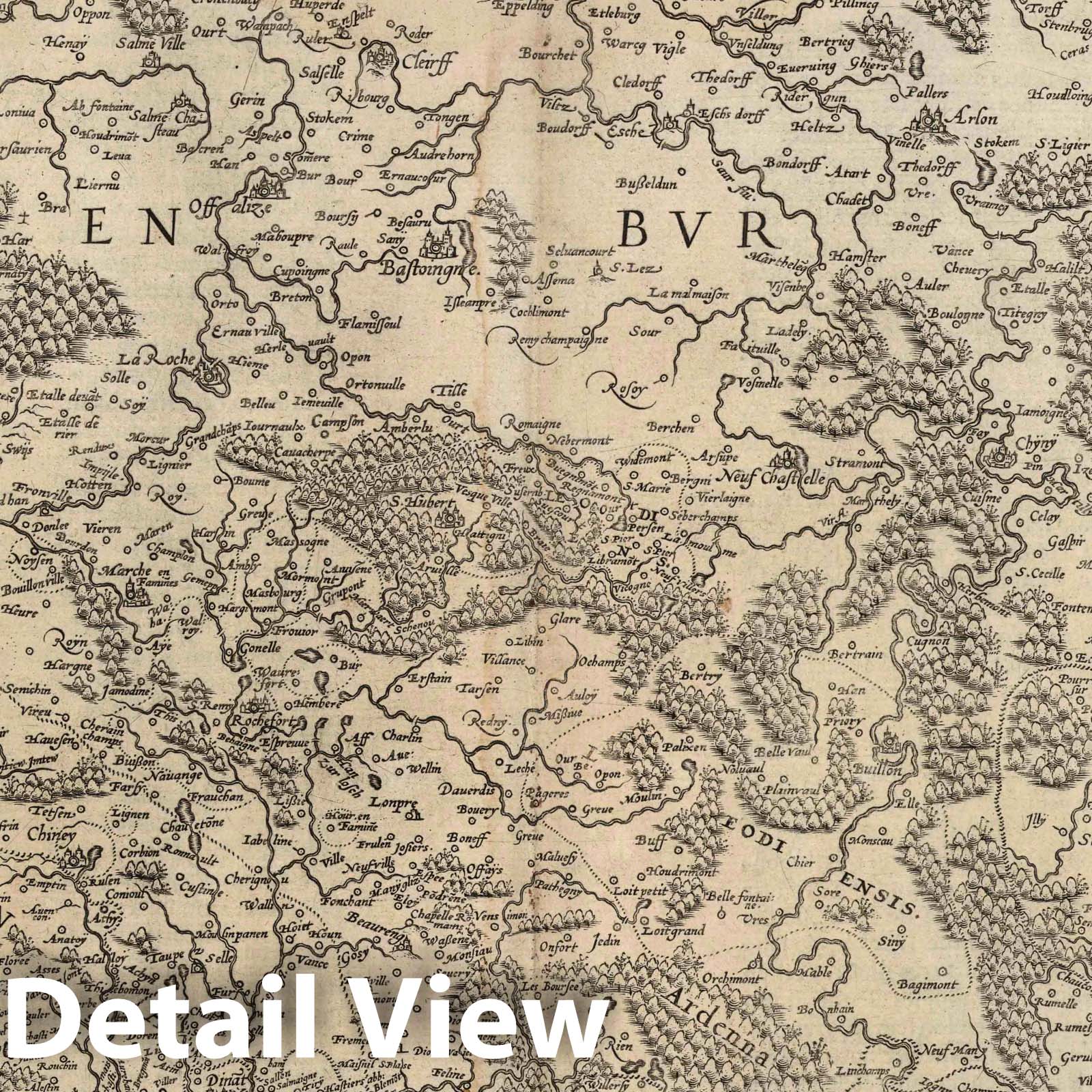 Luxembourg, 1632 - Historical Map Print