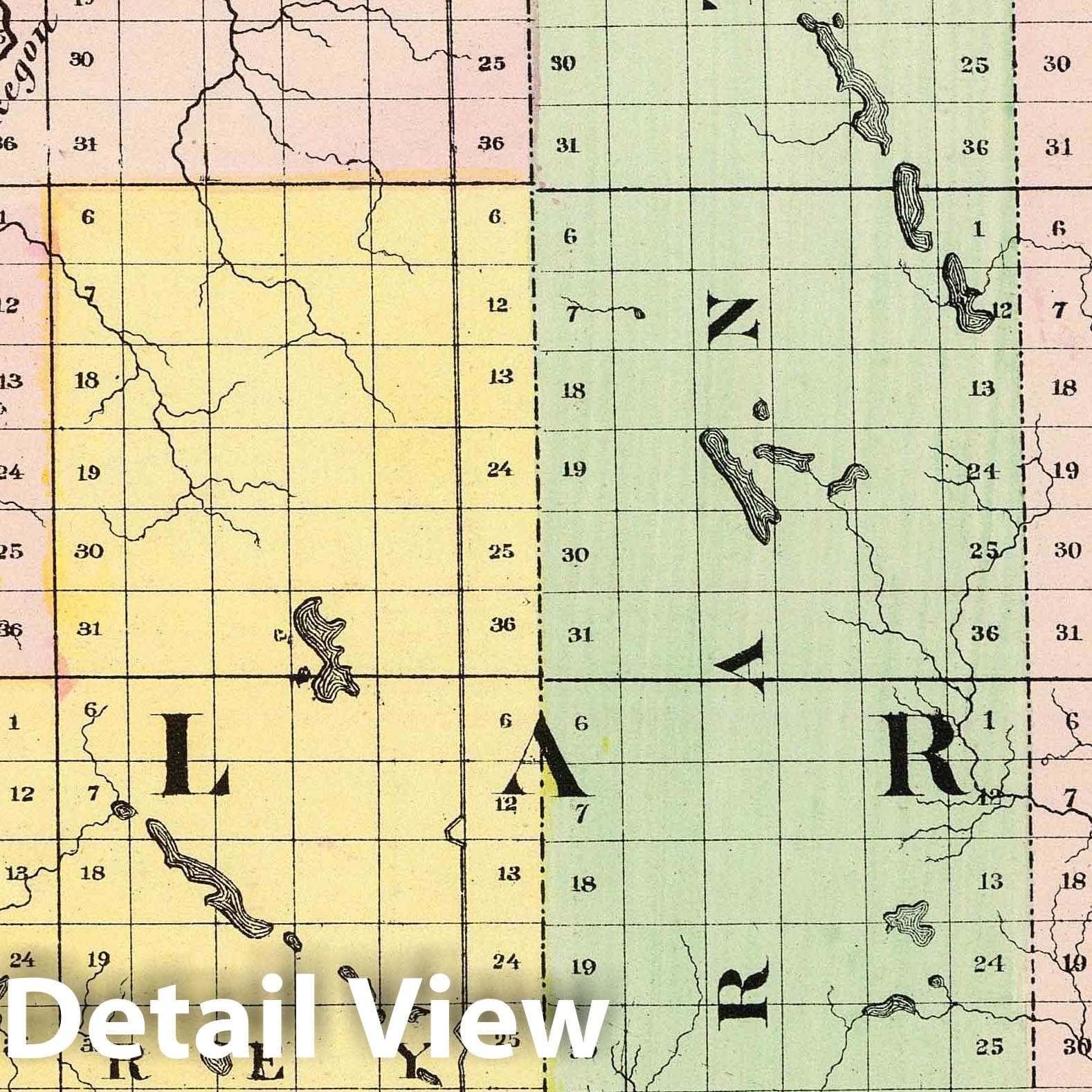 Clare County, Michigan - Railroad Map, 1873 - Historical Map Print