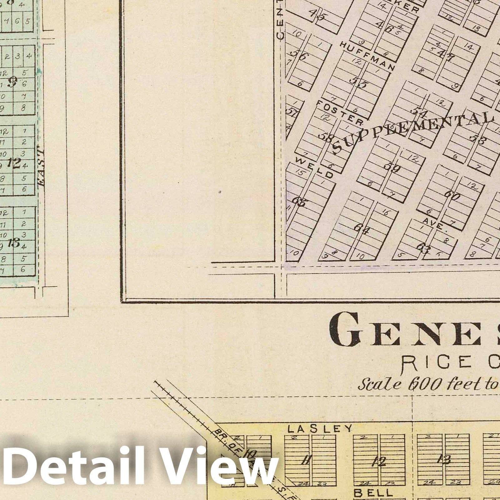 Geneseo, Alton, Little River, and Kansas Centre, Kansas - 1887 Historical Map Print