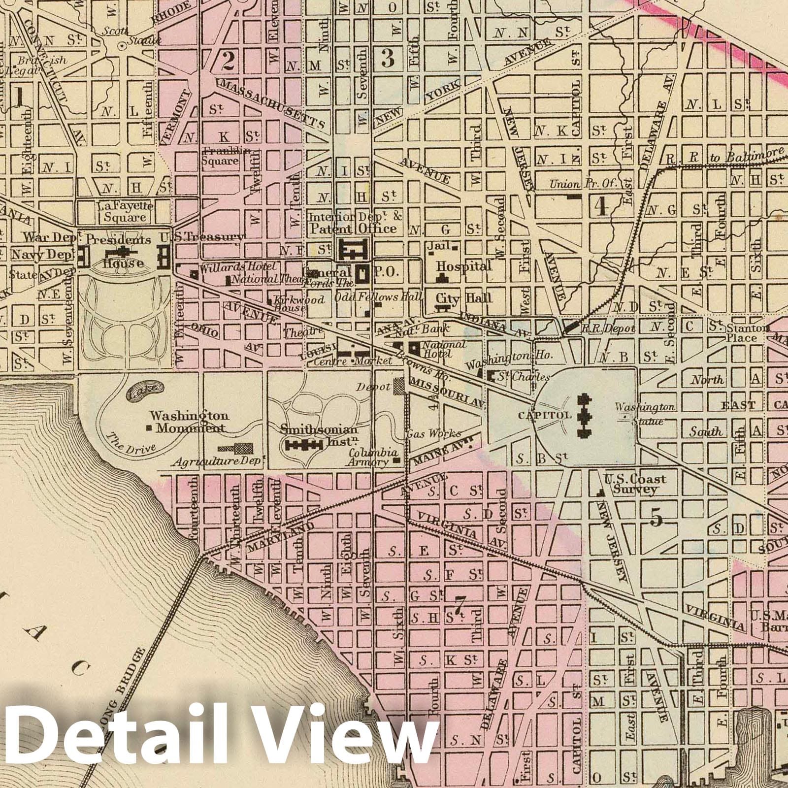 Historic Map : 1880 Washington. - Vintage Wall Art