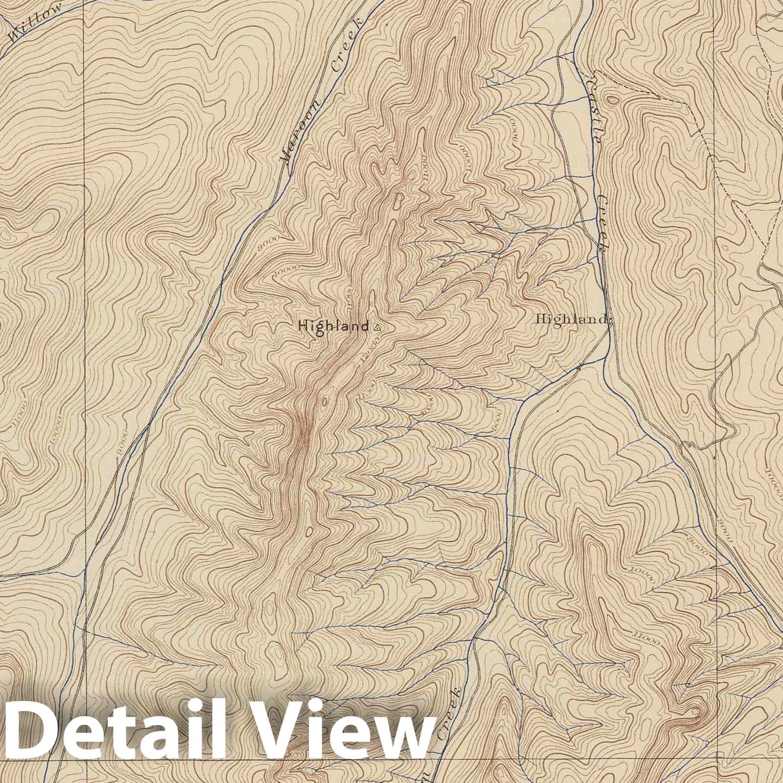 Aspen District, Colorado - Railroad Map, 1898 - Historical Topographic Print