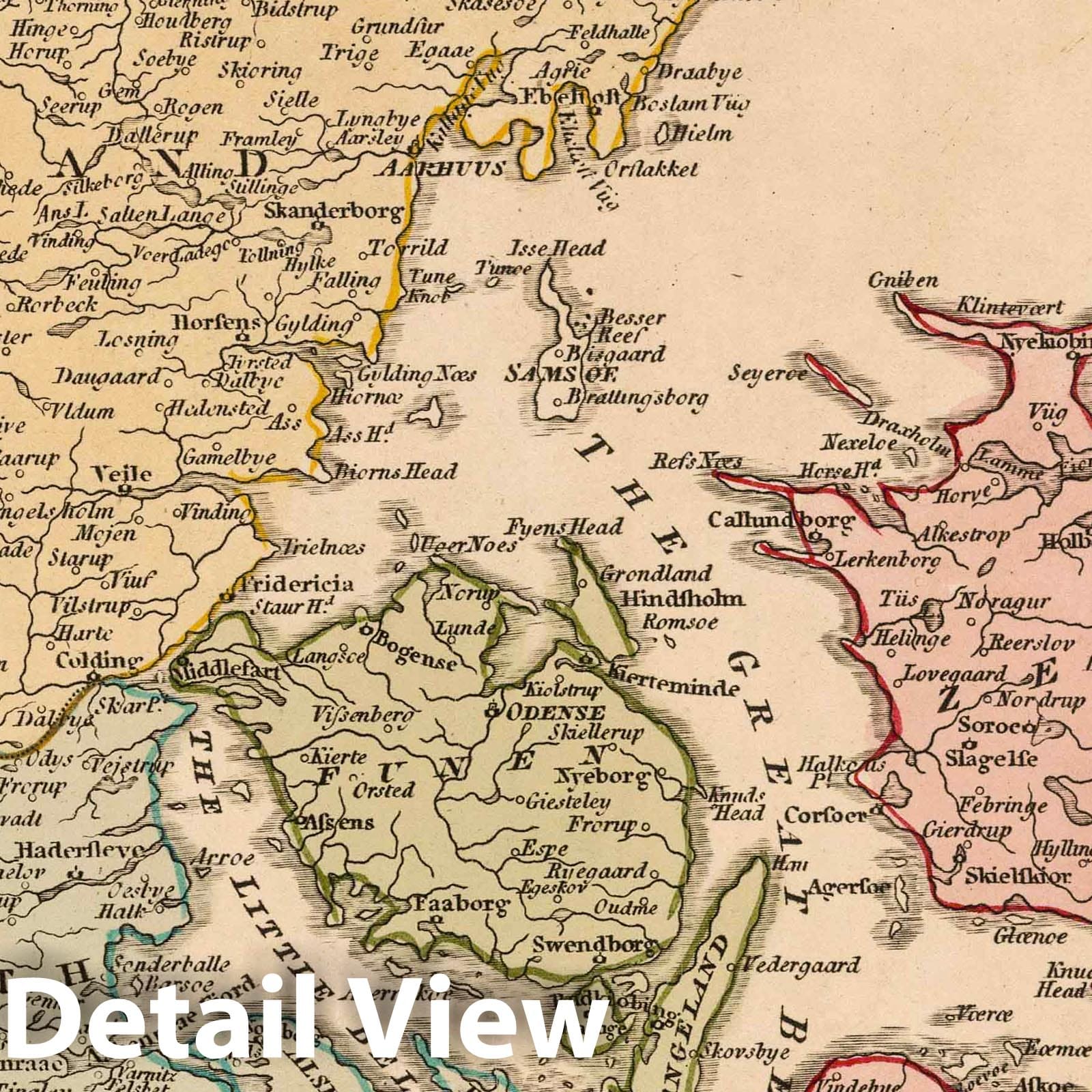 Denmark and Holstein, 1800 - Historical Map Print