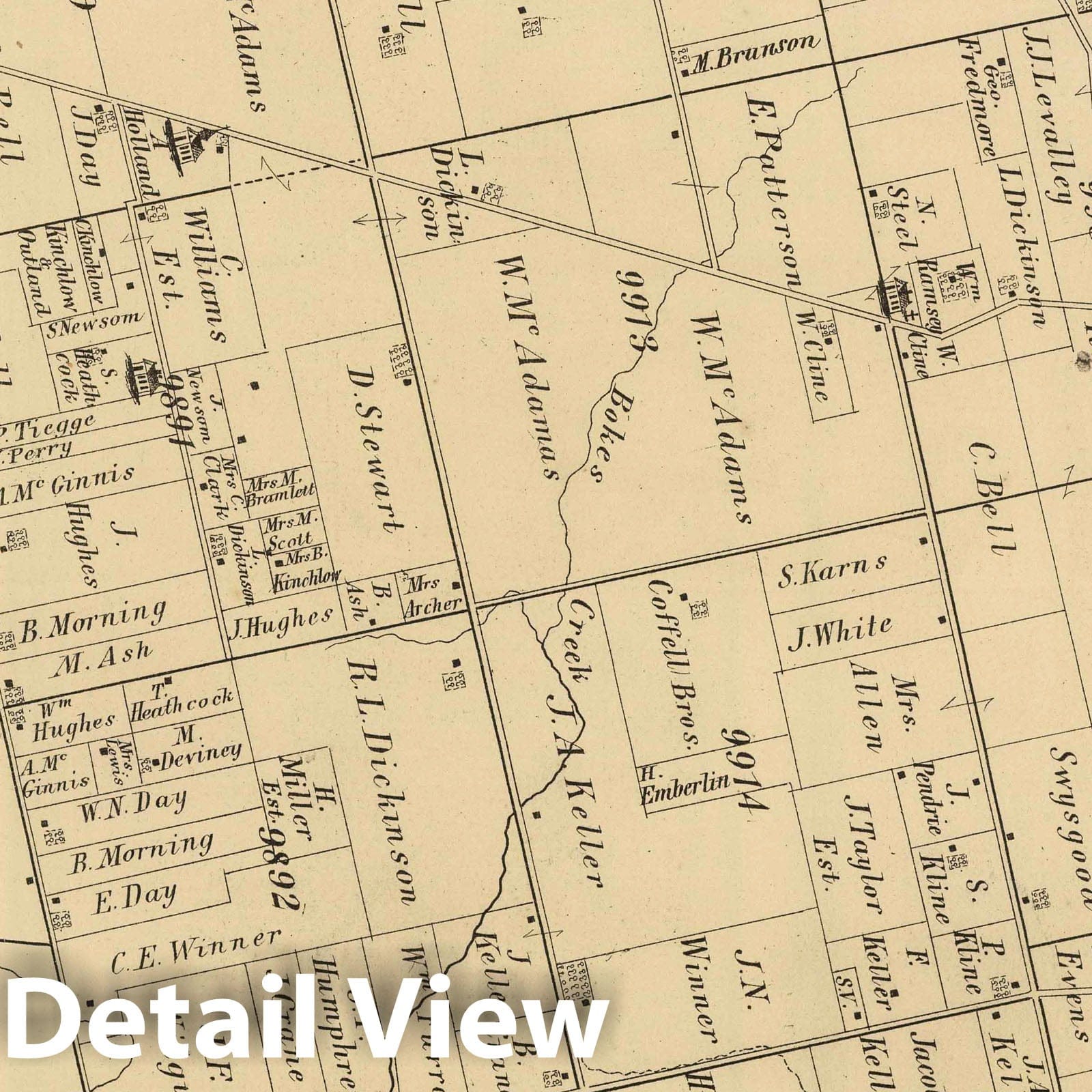 Bokes Creek Township, Logan County, Ohio - Property Map, 1875