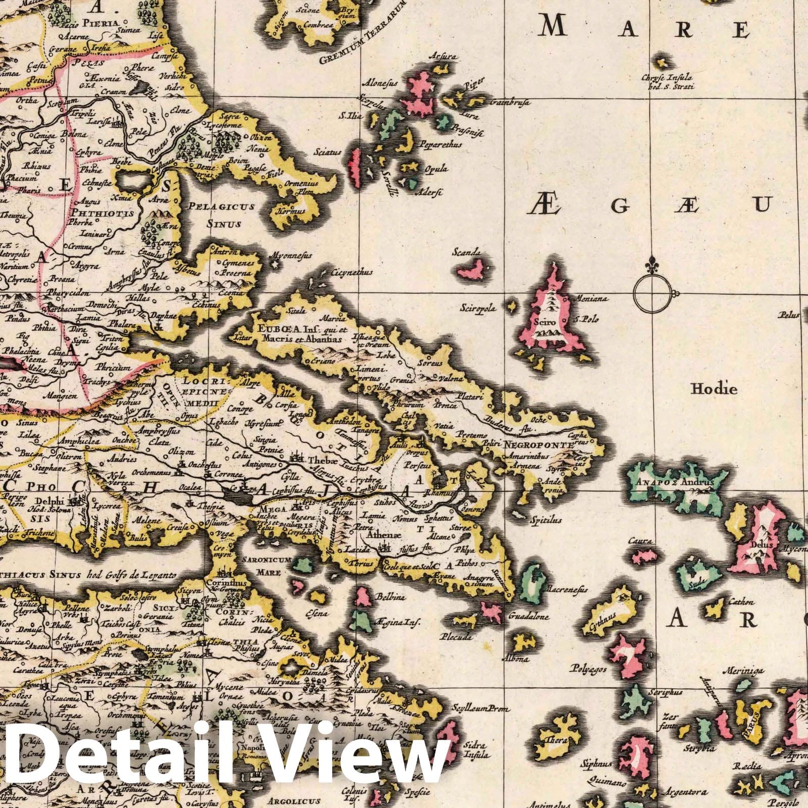 Greece, 1682 - Historical Map Print