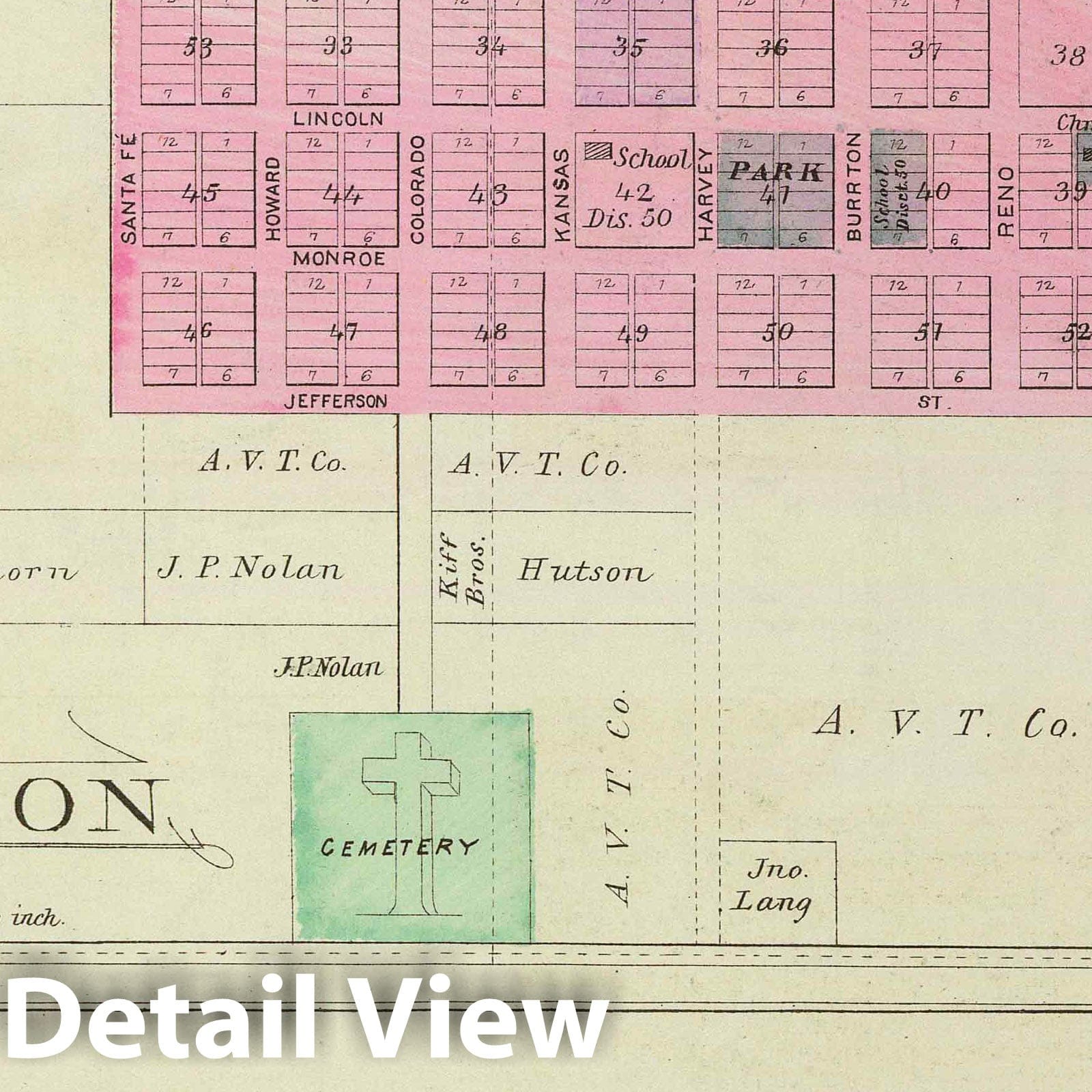 Burrton, Randall, and Seapo, Kansas - Military Map, 1887 - Historical Atlas Print