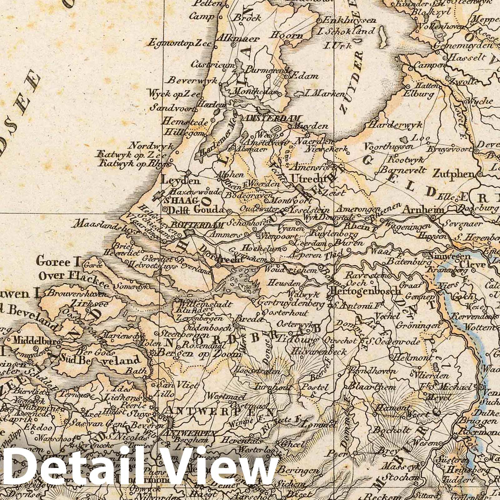 Netherlands and Luxembourg, 1822 - Historical Map Print