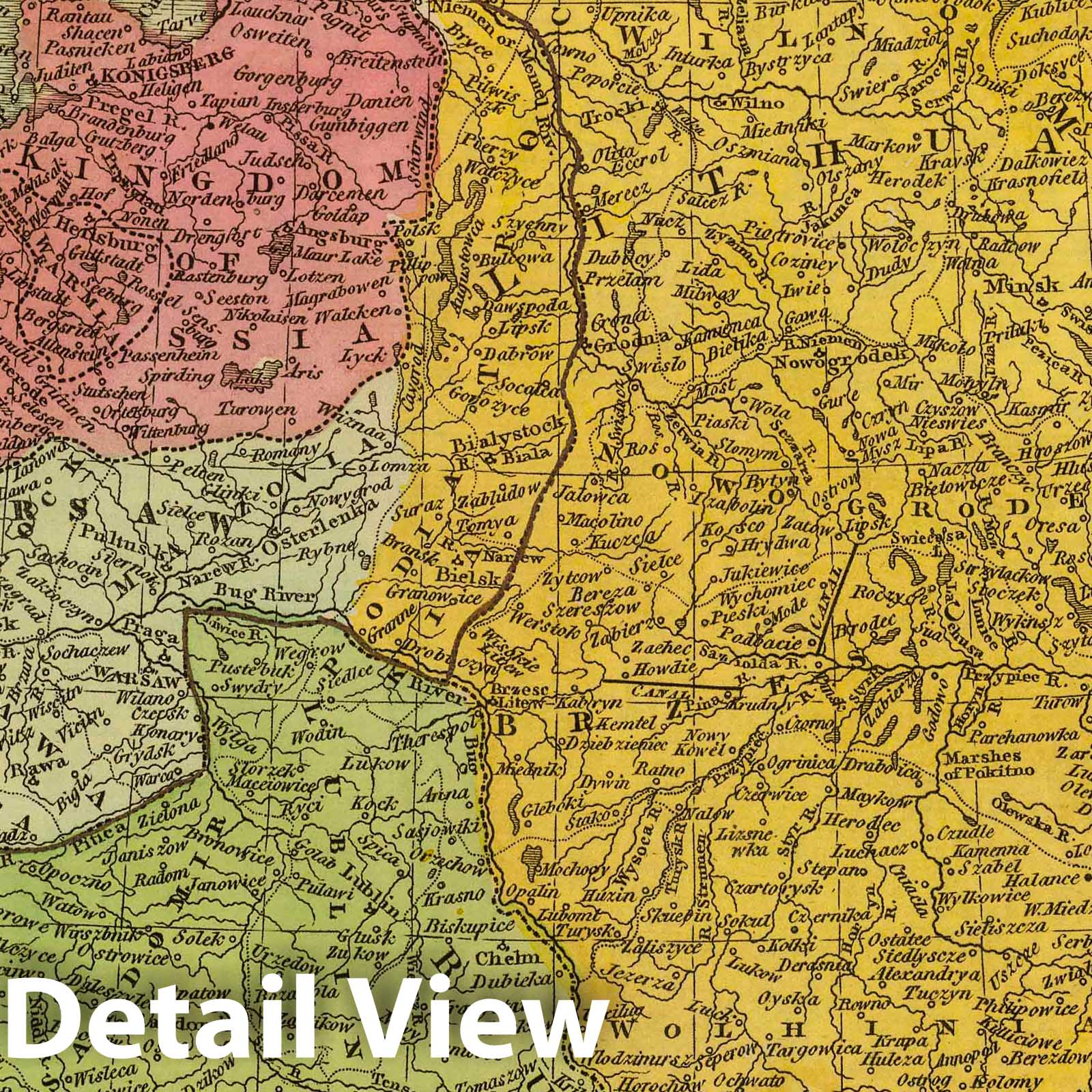 Poland and Prussia, 1811 - Historical Map Print