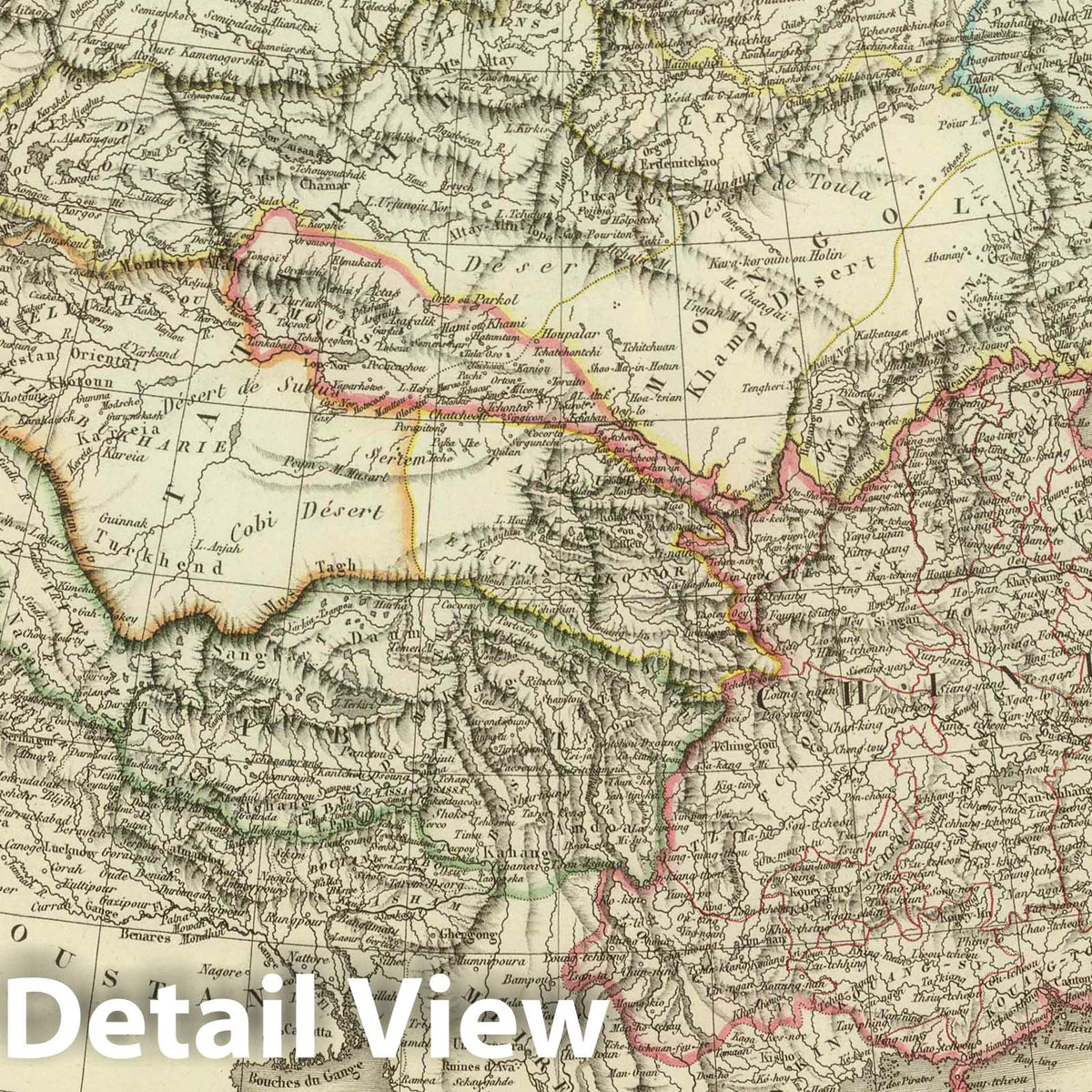 China and Tibet, 1826 - Historical Map Print