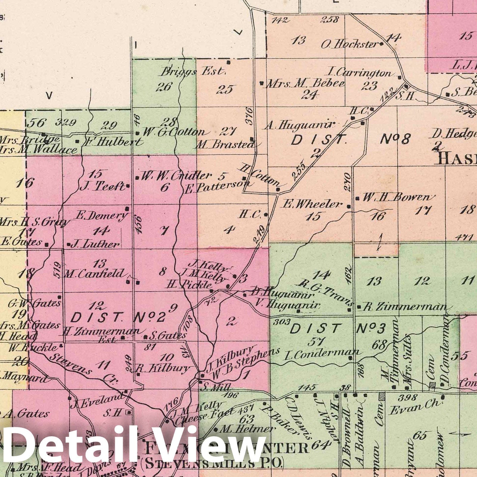 Fremont, Steuben County, New York 1873 Historical Map Print